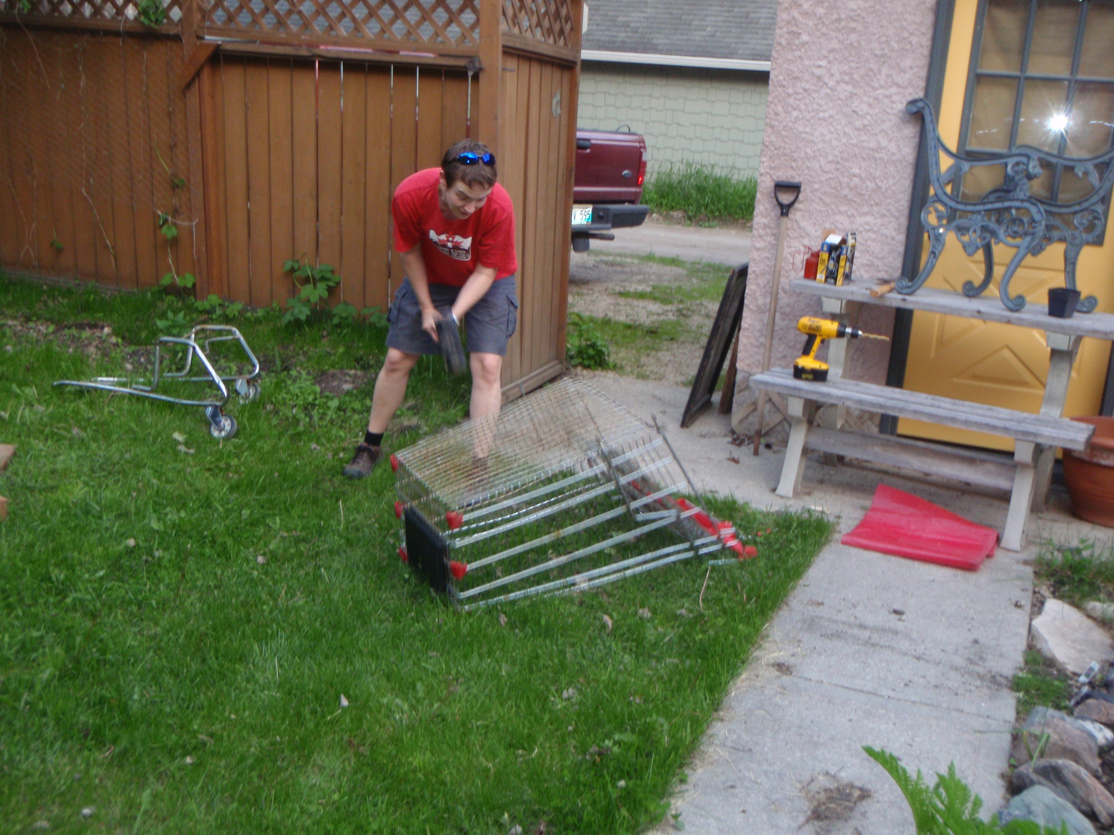 Shopping Cart Bike Trailer 6 Steps Instructables