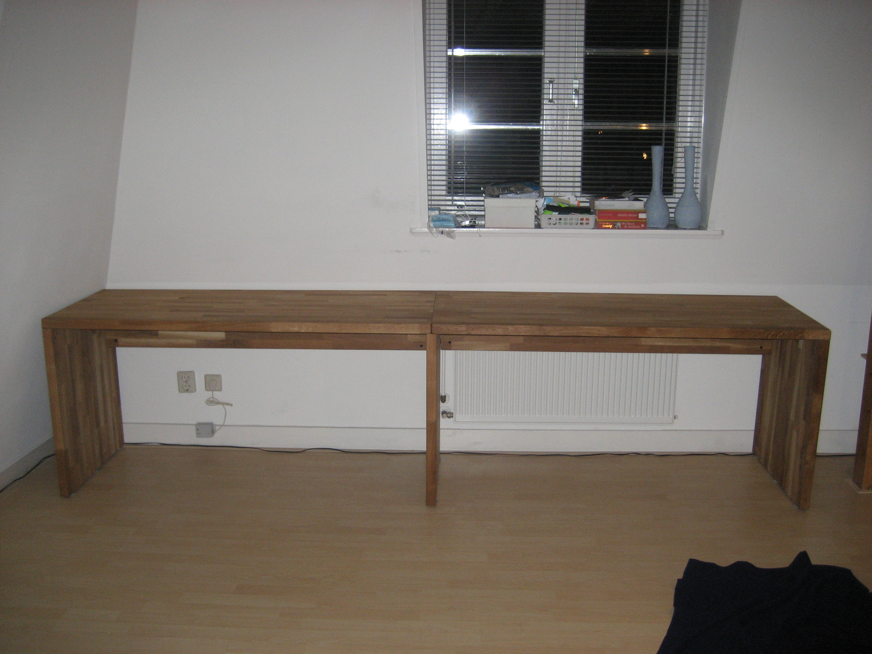 Big Oak Desk From Kitchen Worktops 6 Steps Instructables