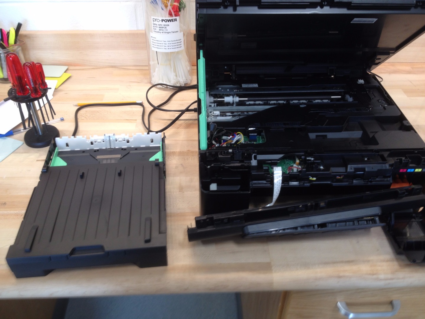 Disassembling a Brother MFCJ450DW Printer 31 Steps Instructables