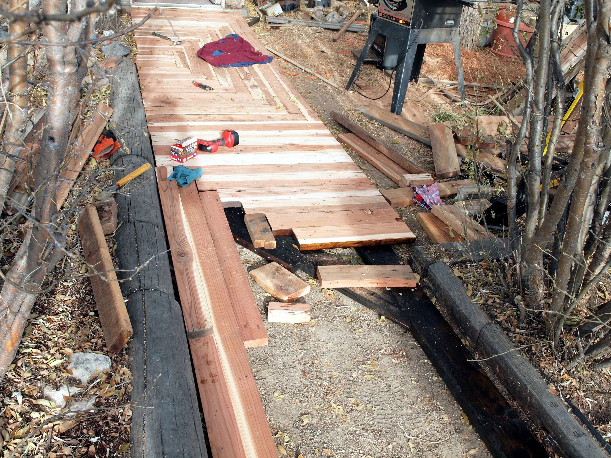 How to Build an Awesome Sidewalk With Recycled Lumber for Only $50.00