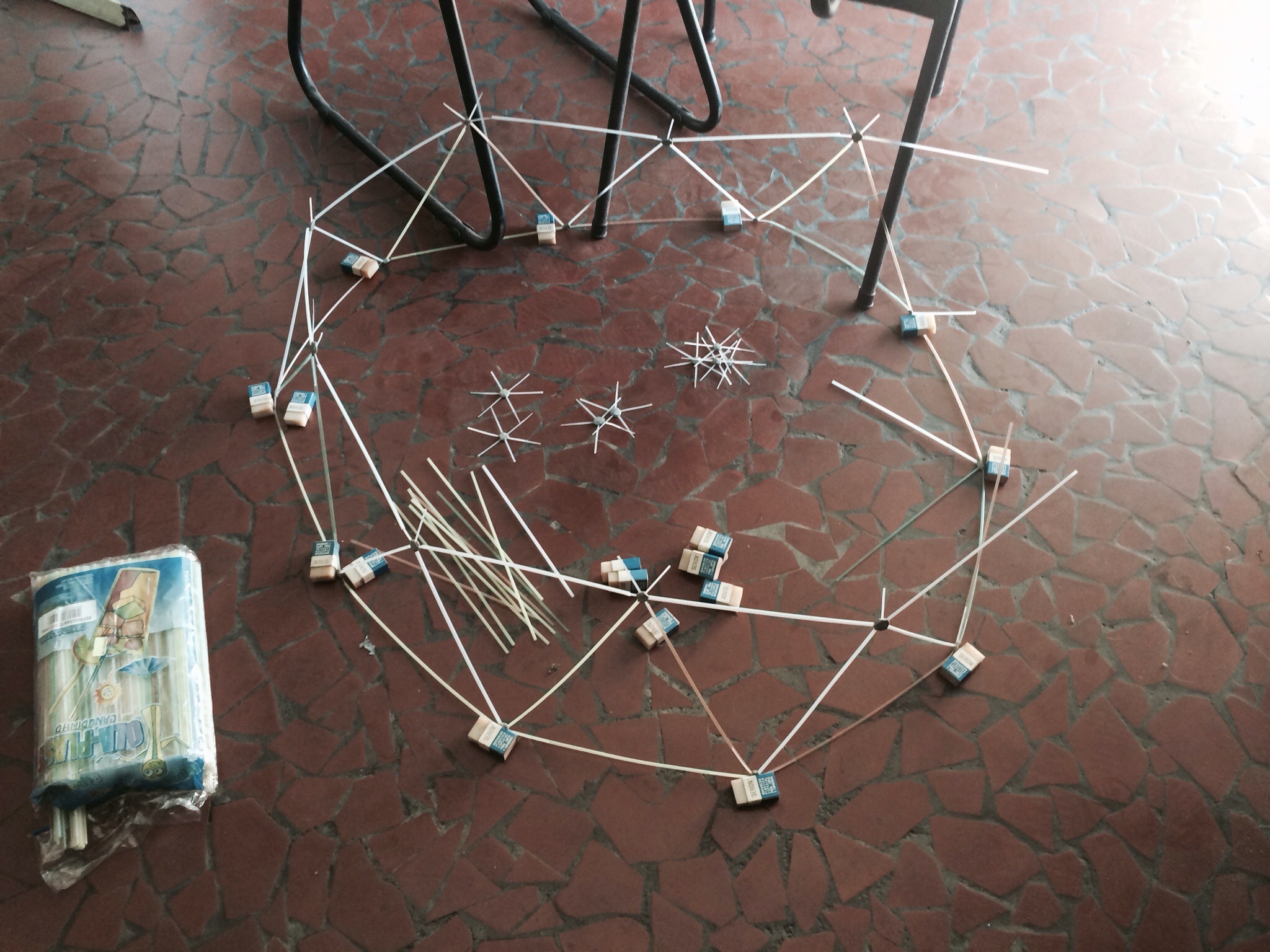 Geodesic Dome With Straws 9 Steps Instructables