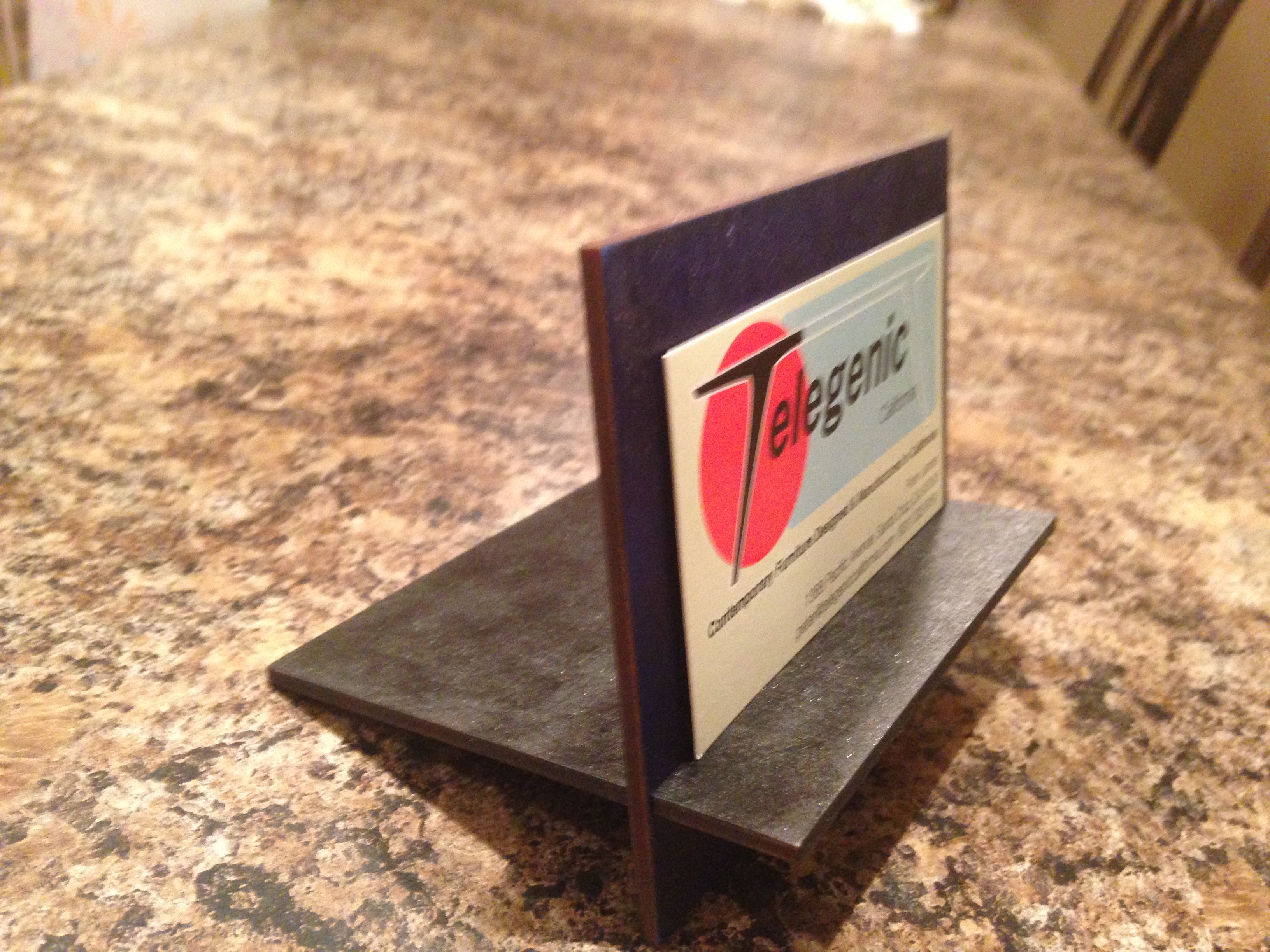 Laser Cut Business Card Holder Made Instructables