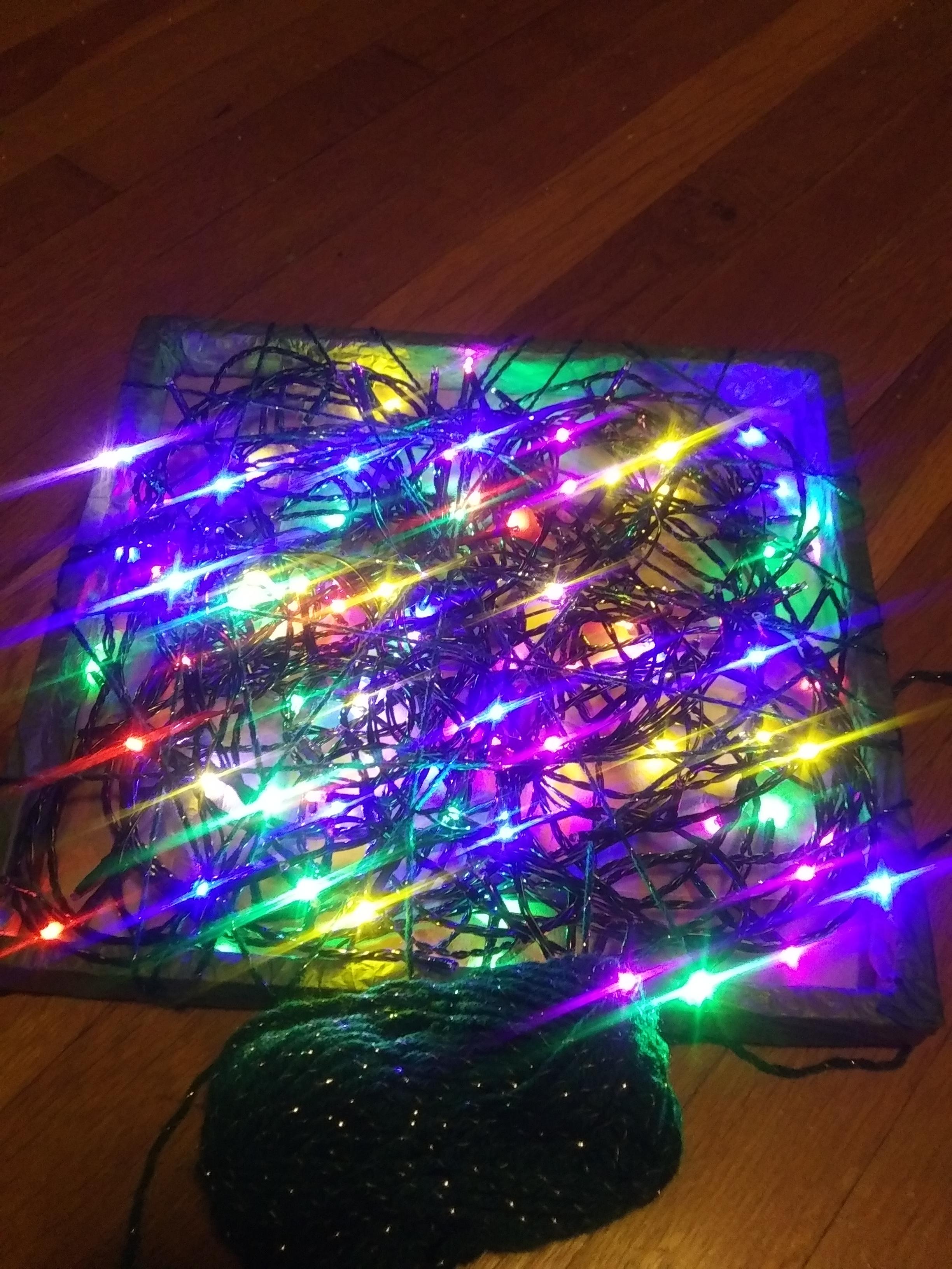 Simple Christmas Light Frame 6 Steps Instructables