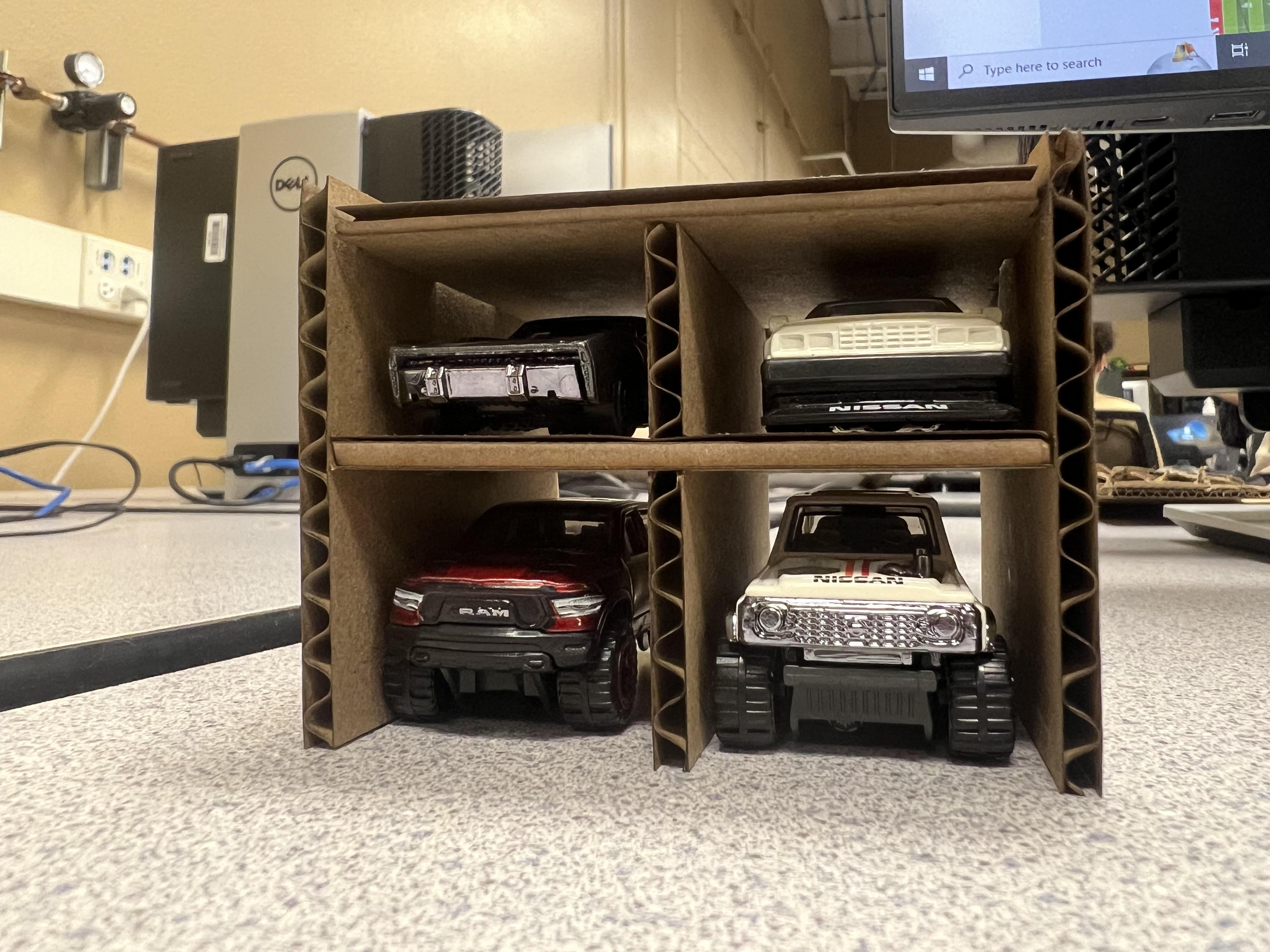 4 Car Cardboard Hotwheels Garage 3 Steps Instructables