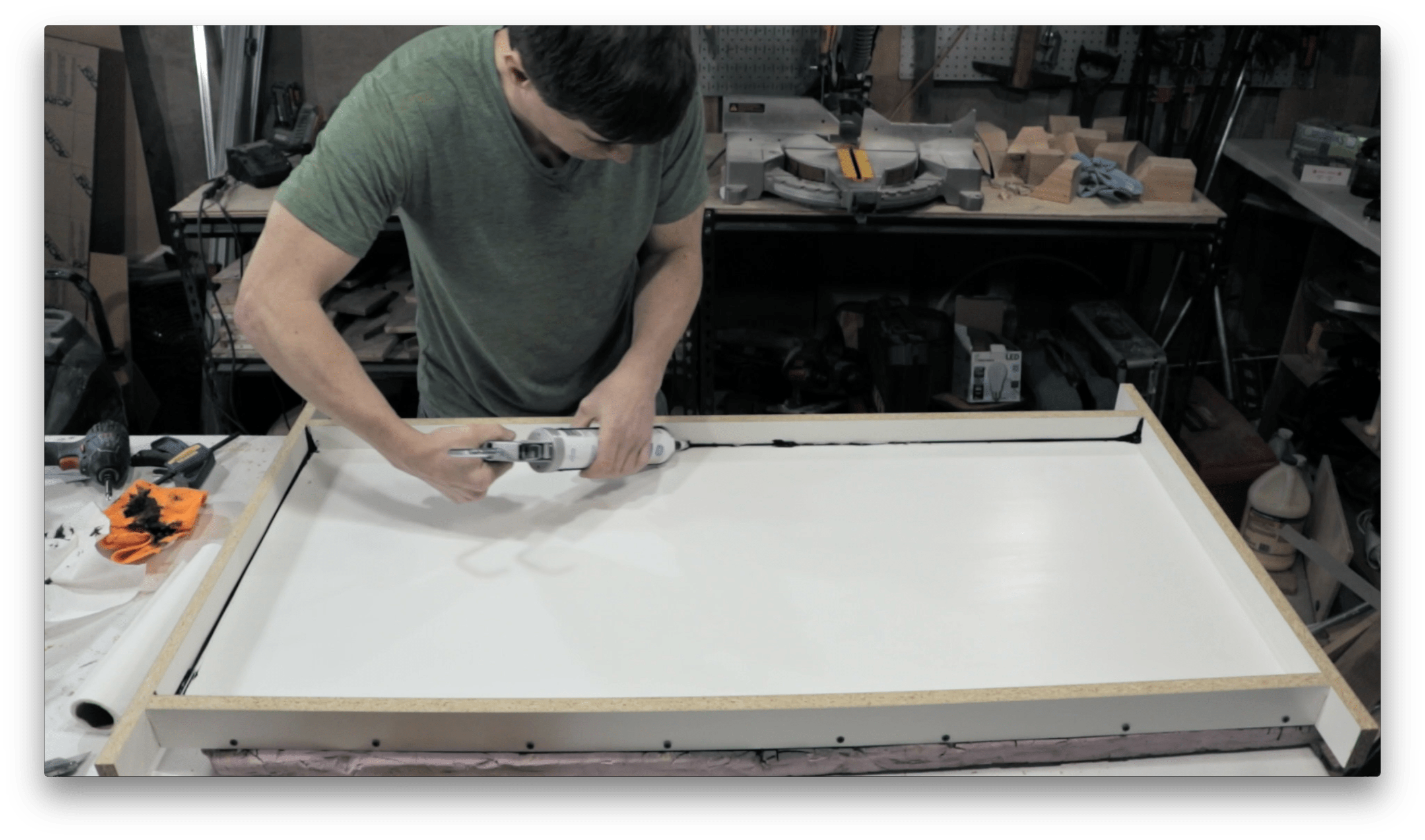 Make a "Marble" Table From Concrete W/ Torched Wood Base 9 Steps