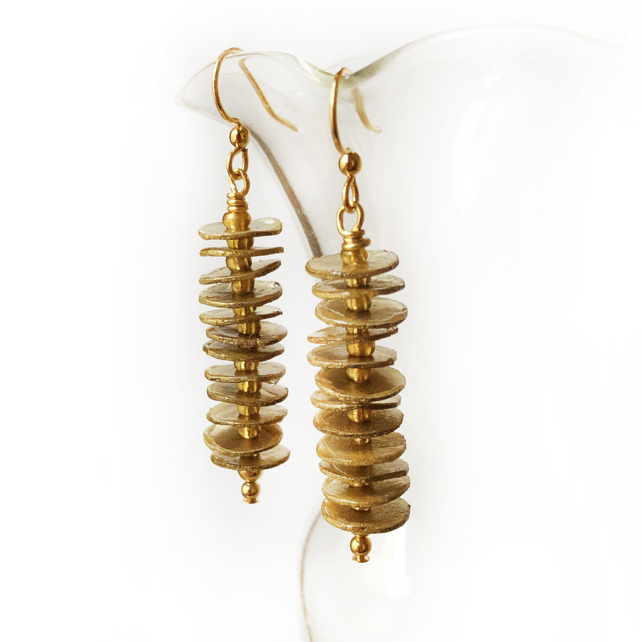 Faux Gold Cardboard Earrings 23 Steps (with Pictures) Instructables