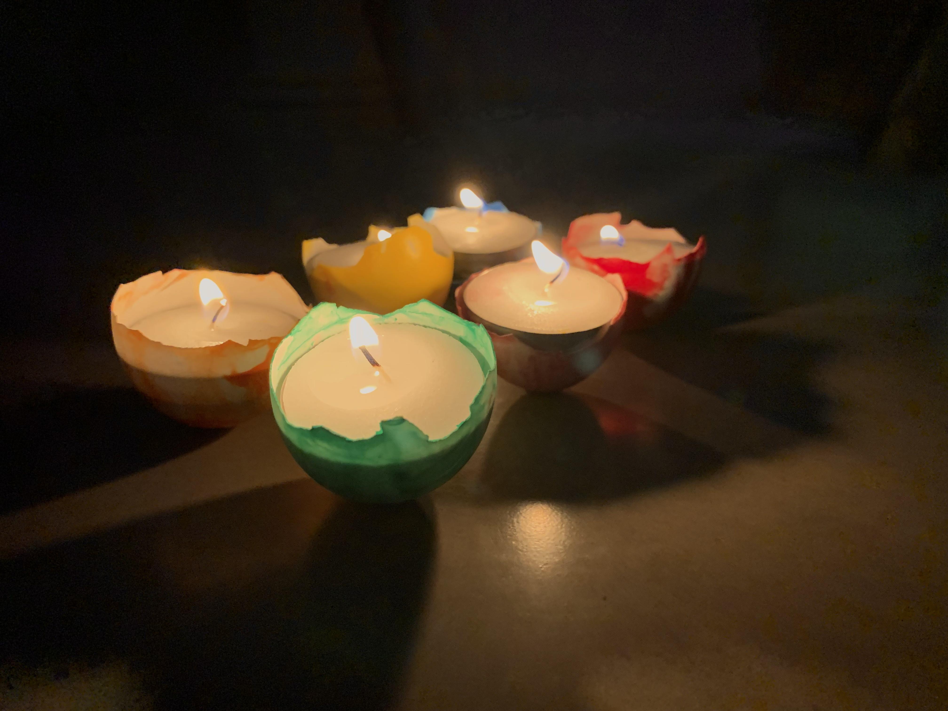 Eggshell Tea Light 6 Steps Instructables