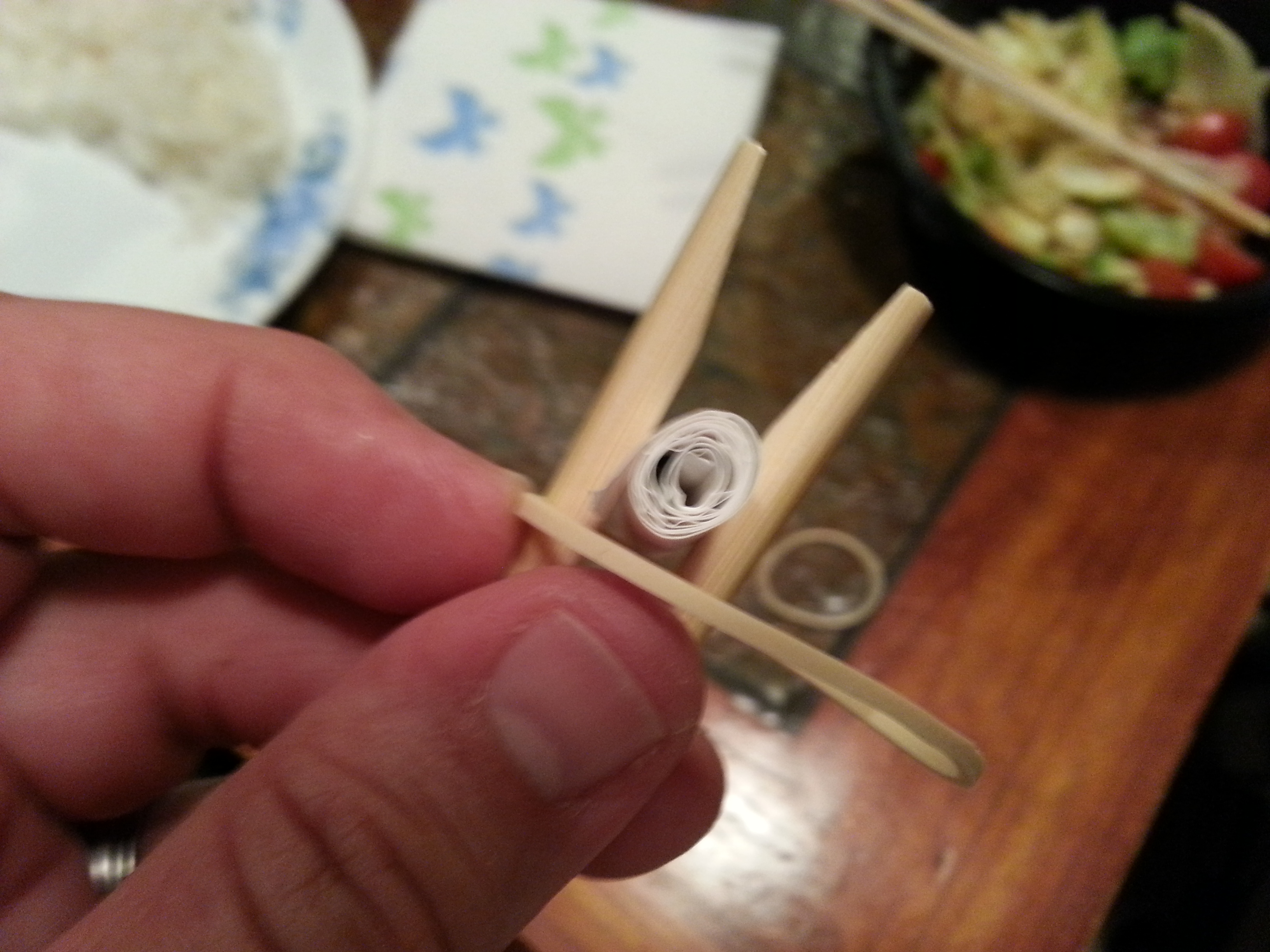 Trainer Rubber Band Chopsticks Instructables