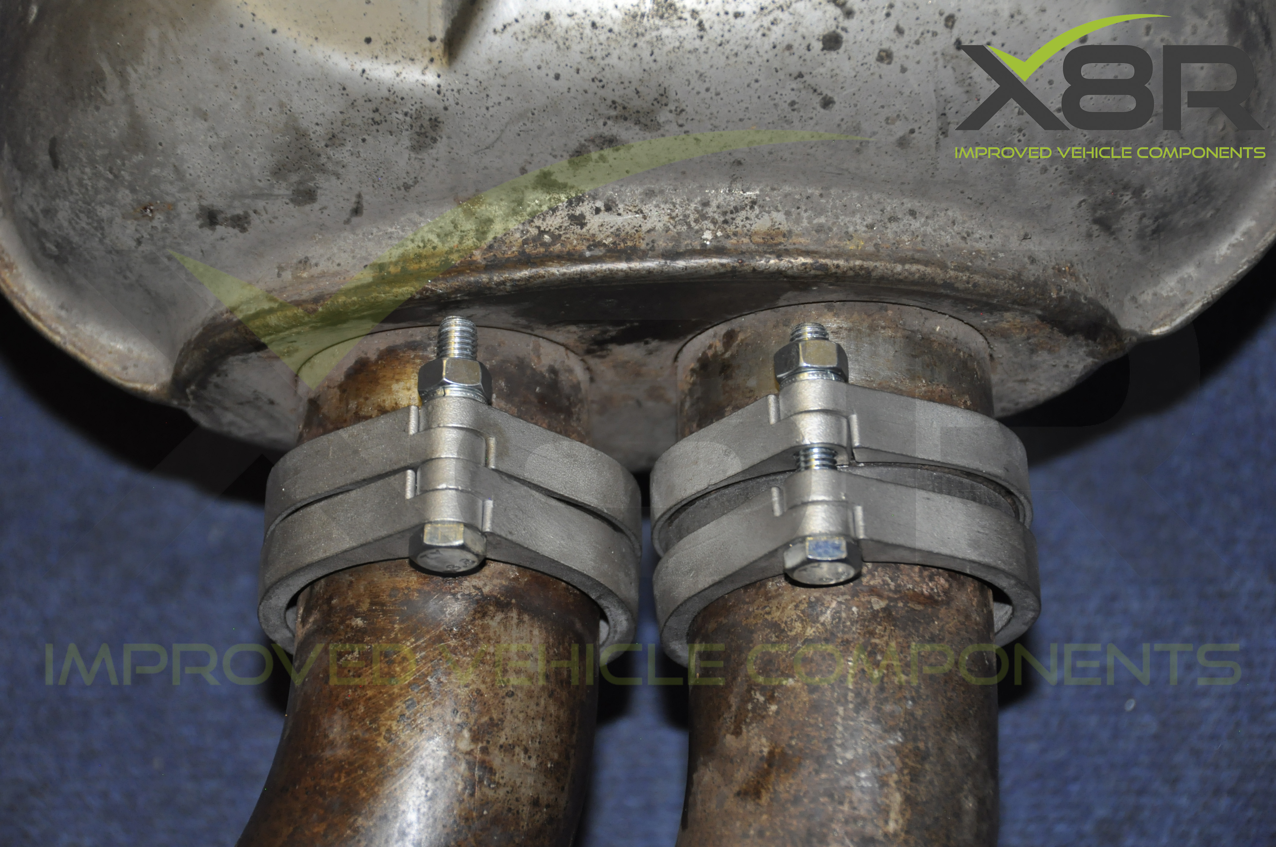 BMW E46 M3 Exhaust Muffler Back Box Flange Rusted Corroded Flanges