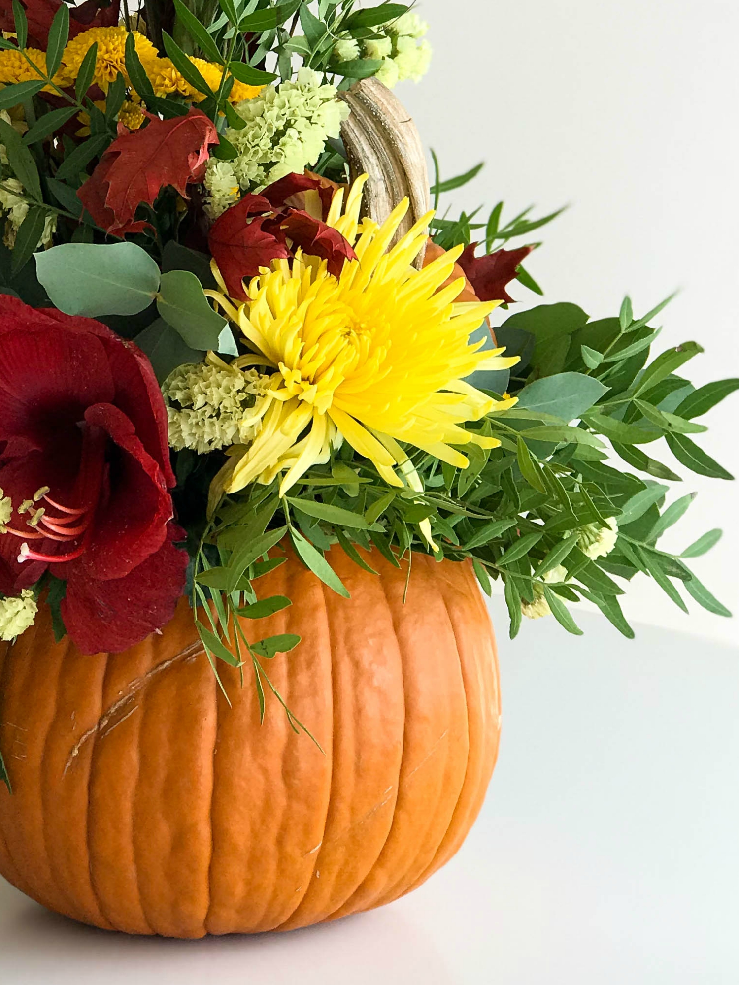 Diy Pumpkin Flower Arrangement 5 Steps (with Pictures) Instructables