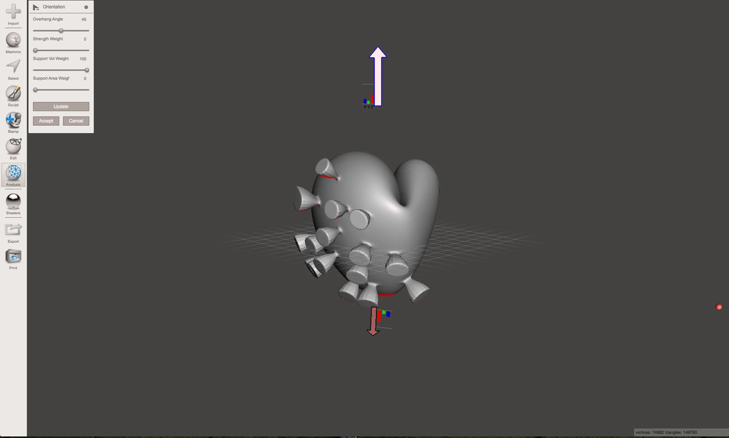 3D Print Complex Overhangs With Meshmixer 4 Steps Instructables