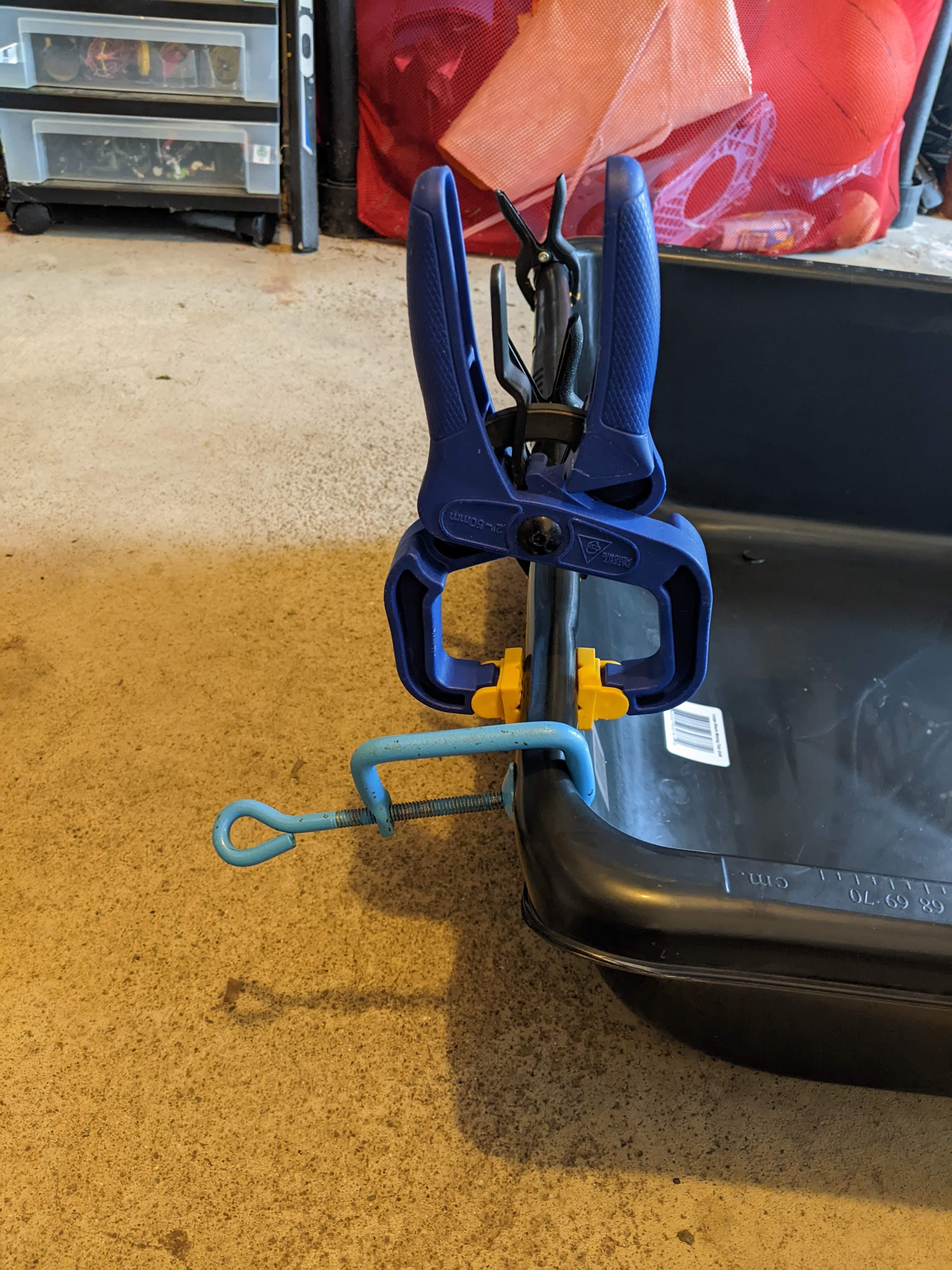 Fit Cement Mixing Bin Using Hair Dryer Into Critter Nation Cage 8