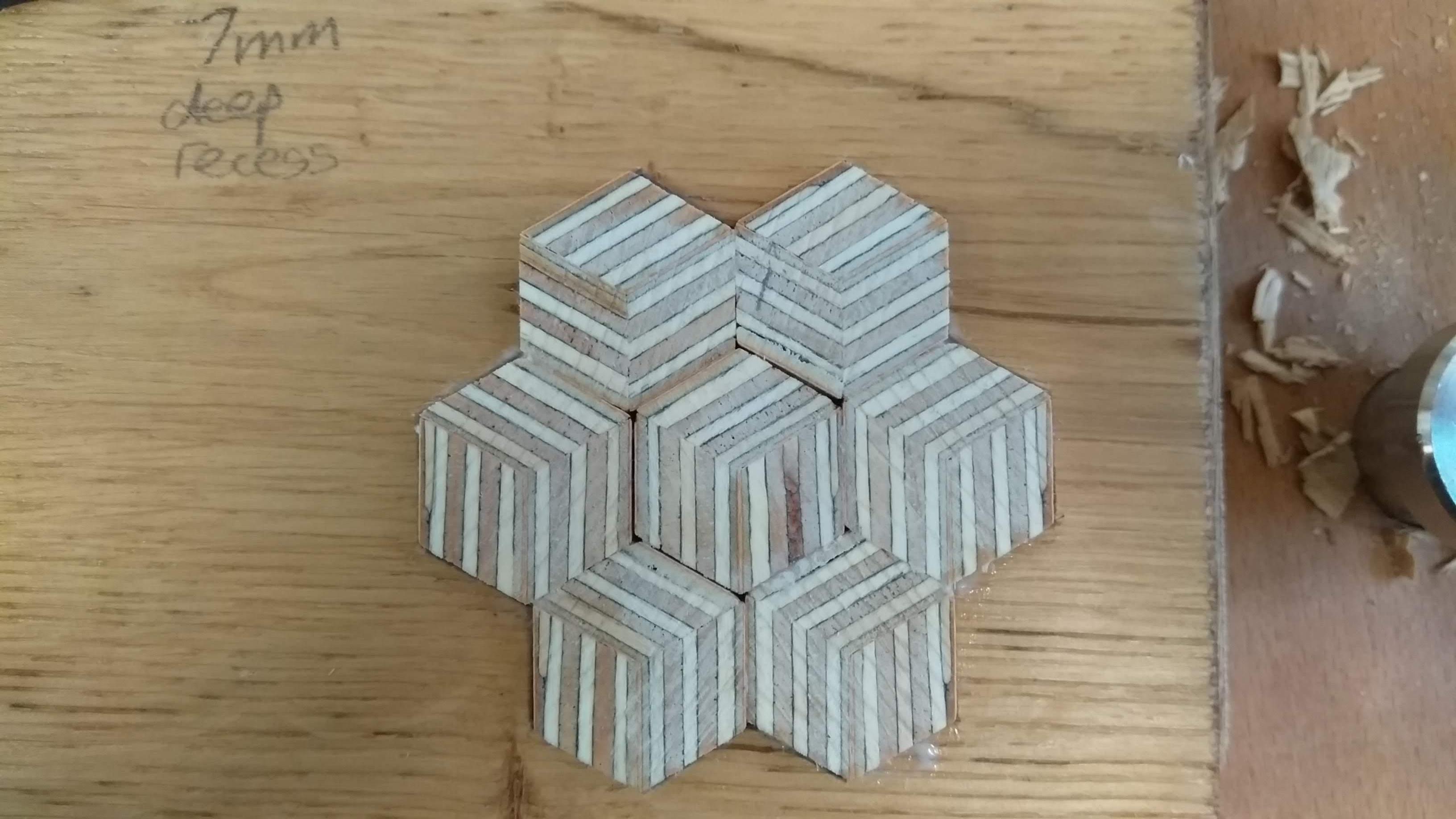 Hexagon Patterned Plywood Coasters 10 Steps (with Pictures