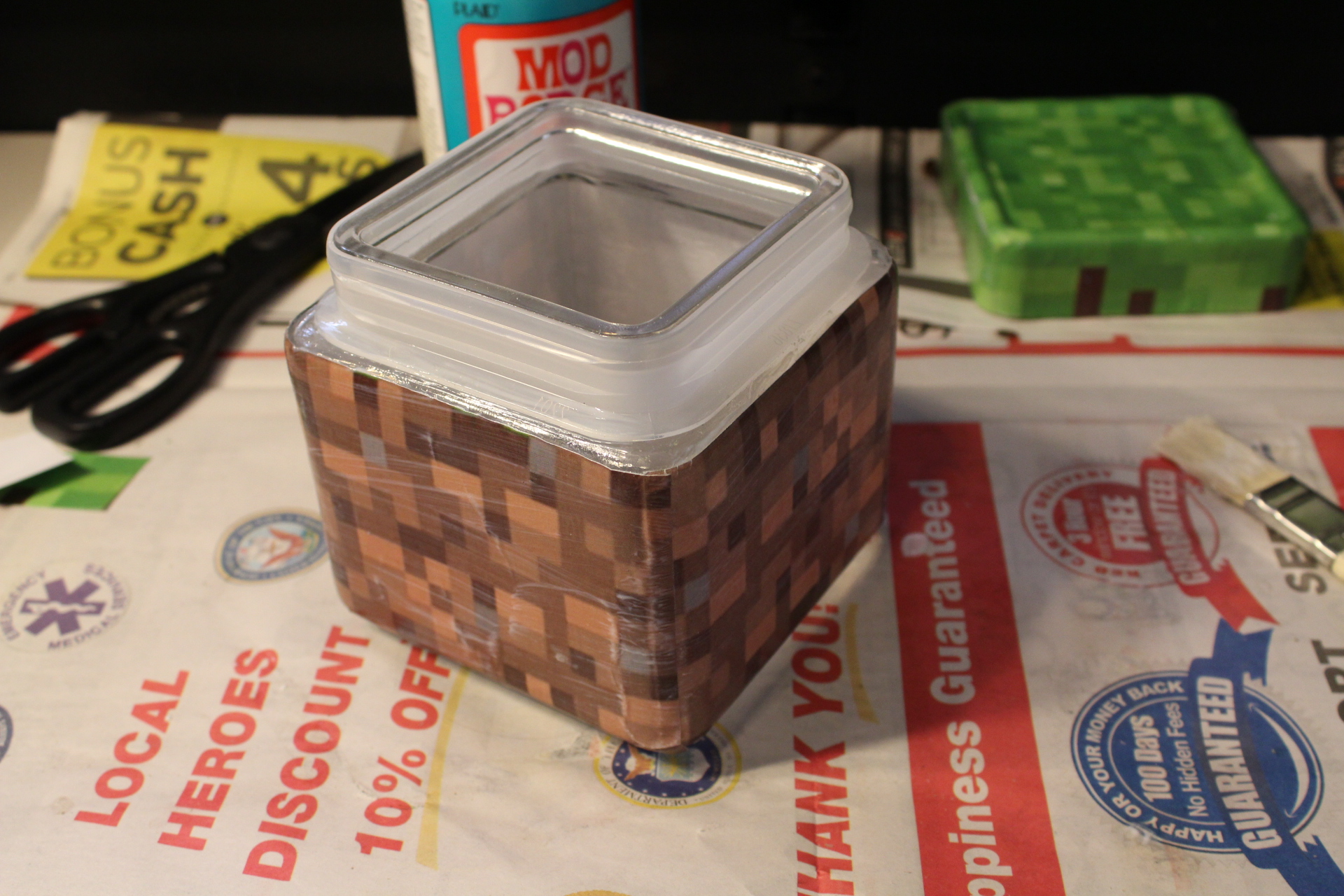 Dishwasher Safe Minecraft Cookie Jars 5 Steps Instructables