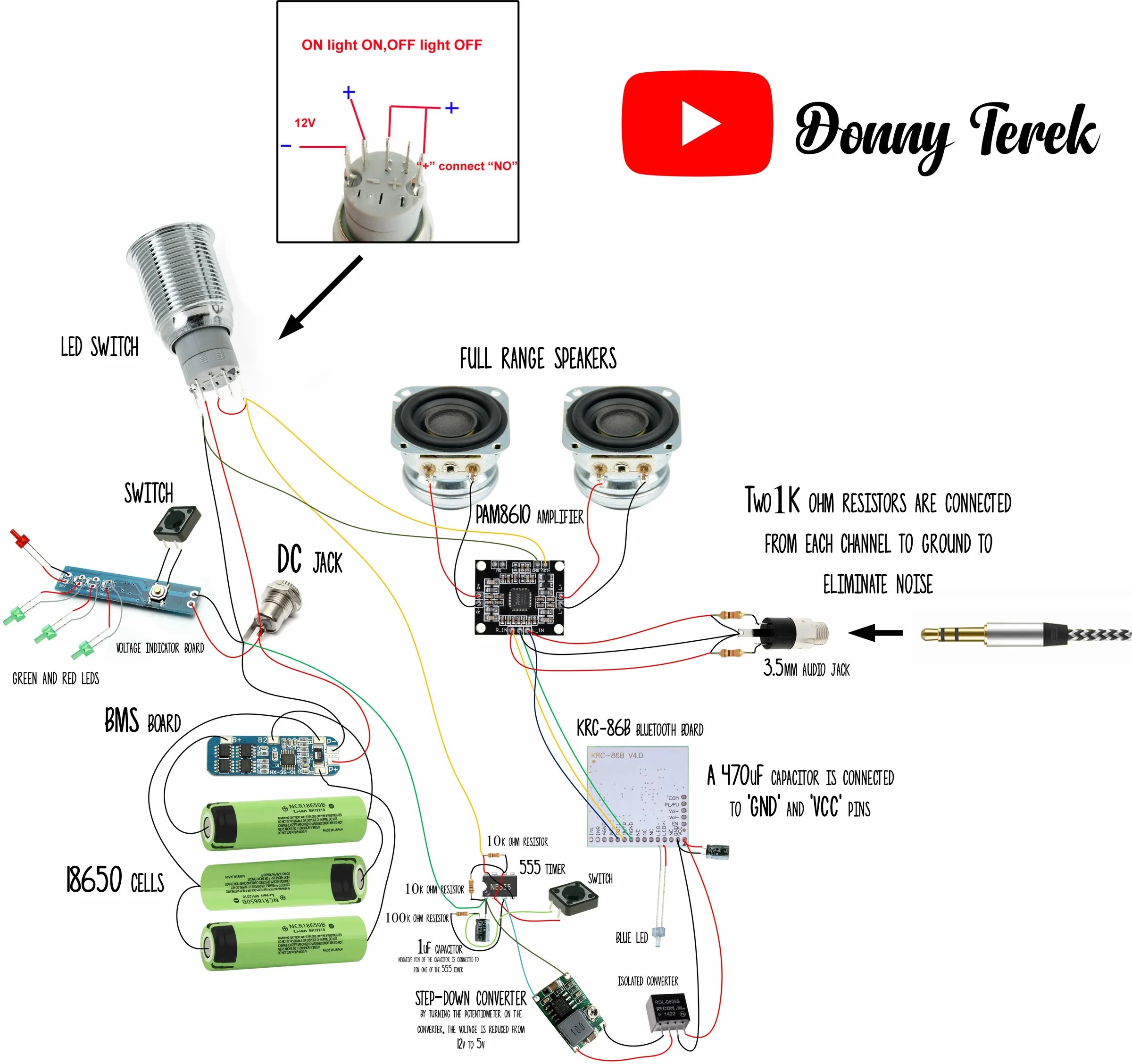 Portable Bluetooth Speaker (FREE PLANS) 9 Steps (with Pictures