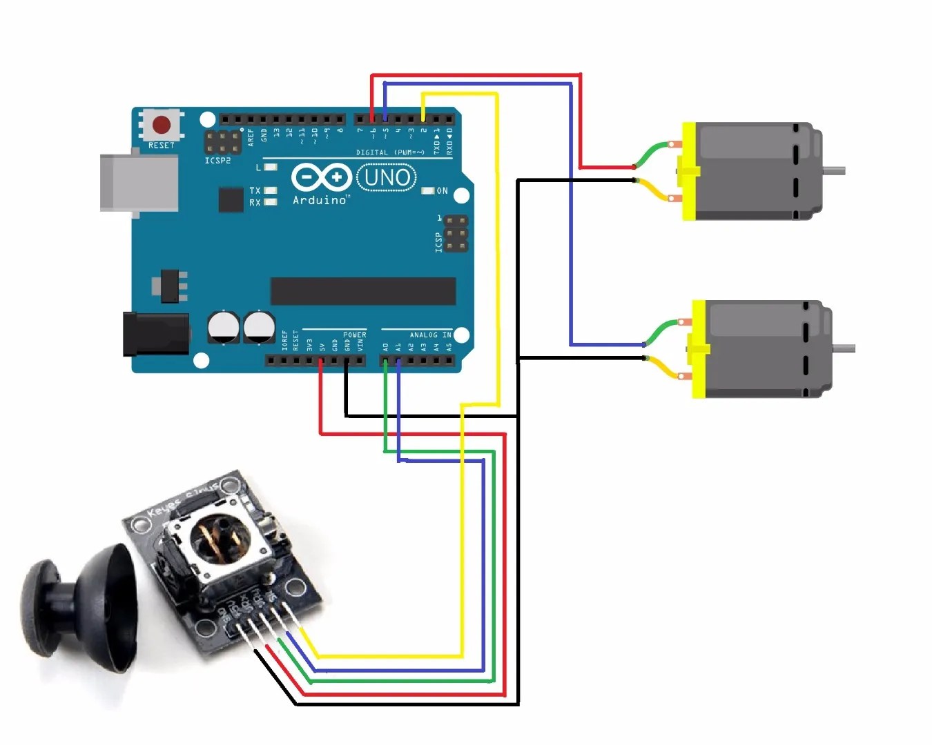 Arduino Joystick 2 Dc Motor Control Instructables