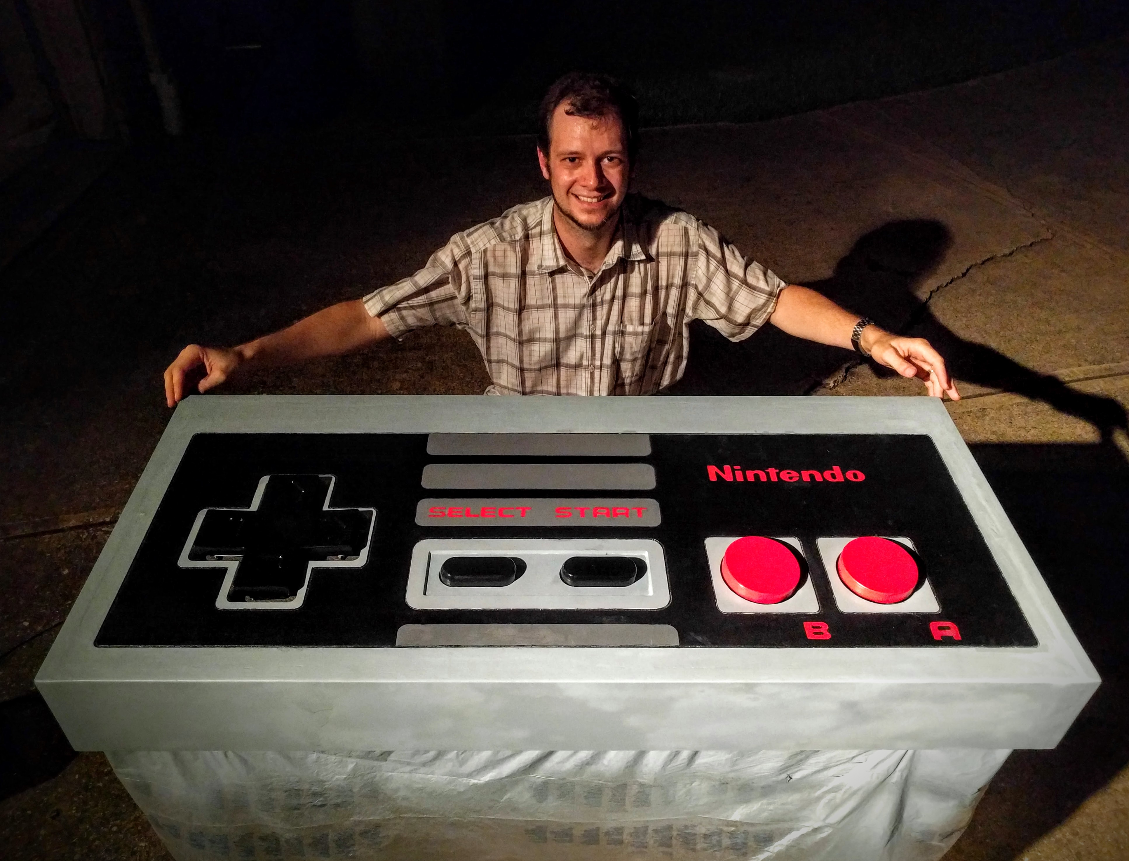 Functional, Huge 100x NES Controller Coffee Table 11 Steps (with