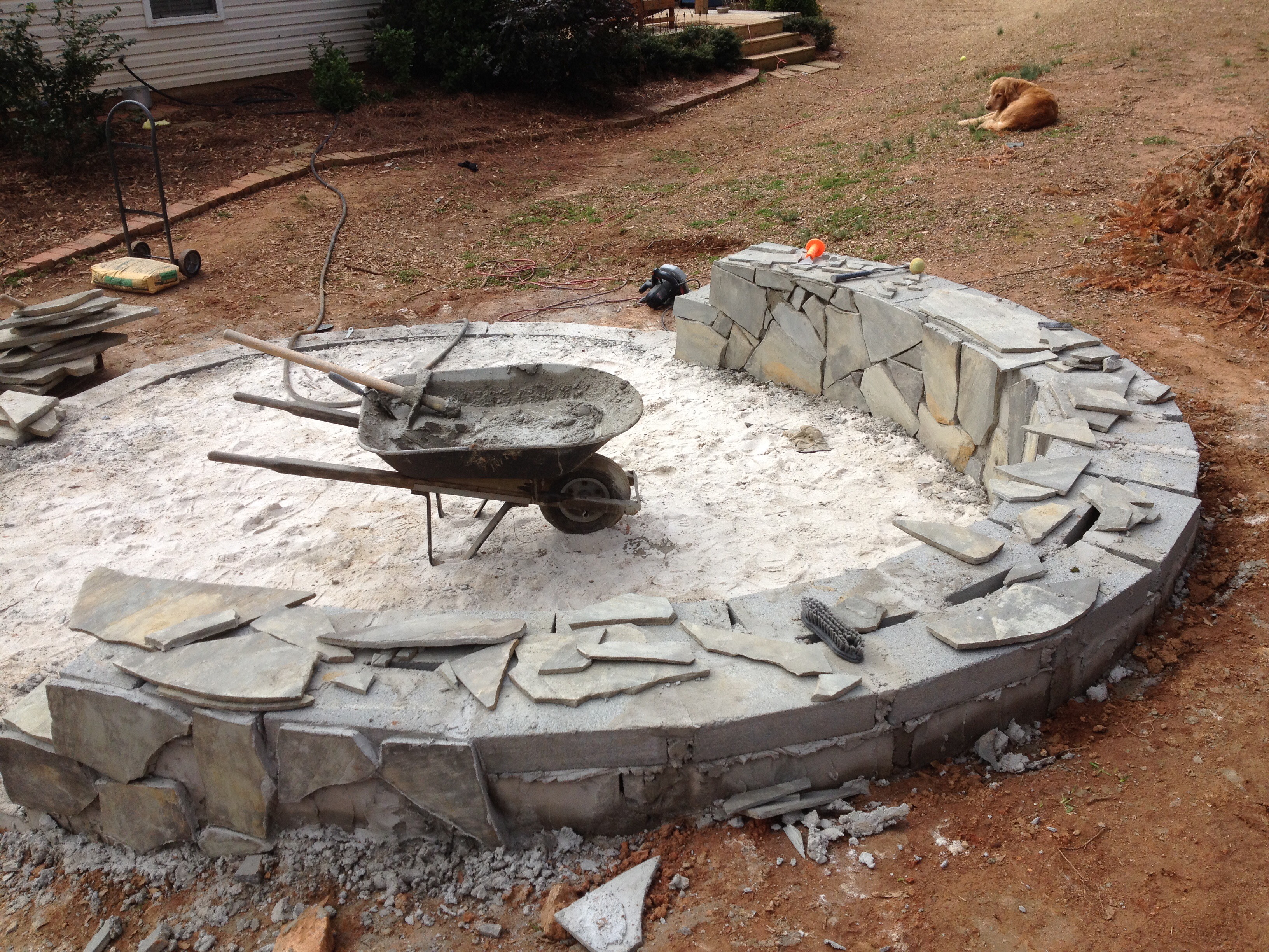 Stone Veneer Fire Pit Patio 11 Steps (with Pictures) Instructables