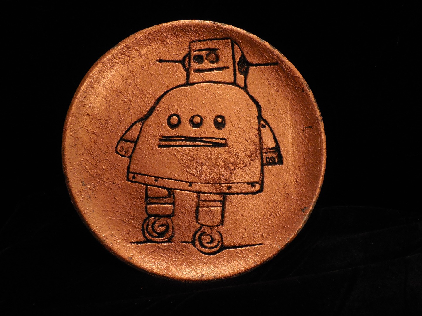 Vinegar Etching (The Instructables Robot in Clay) 7 Steps (with