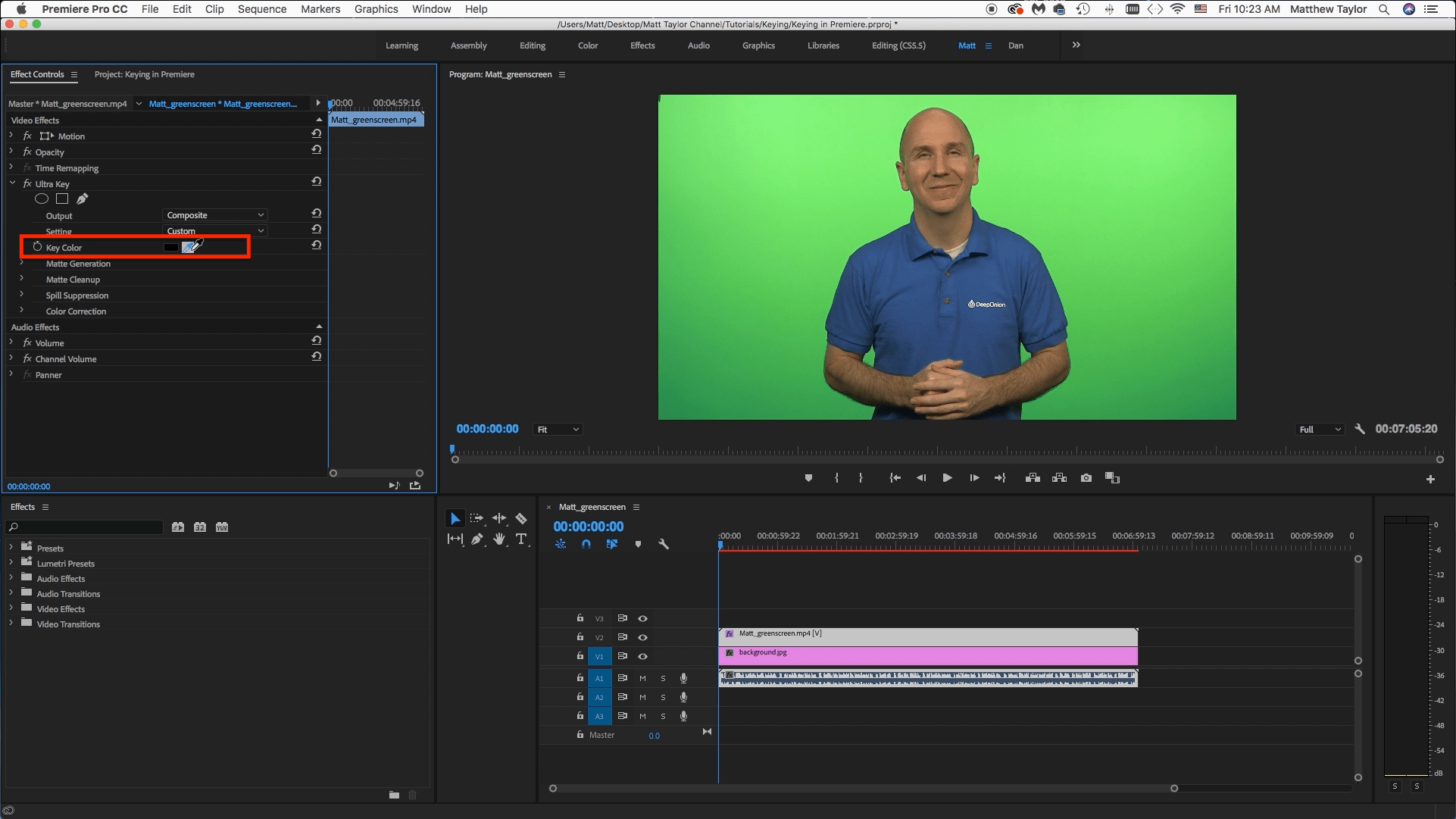 Cách thay đổi How to change green screen background in adobe premiere