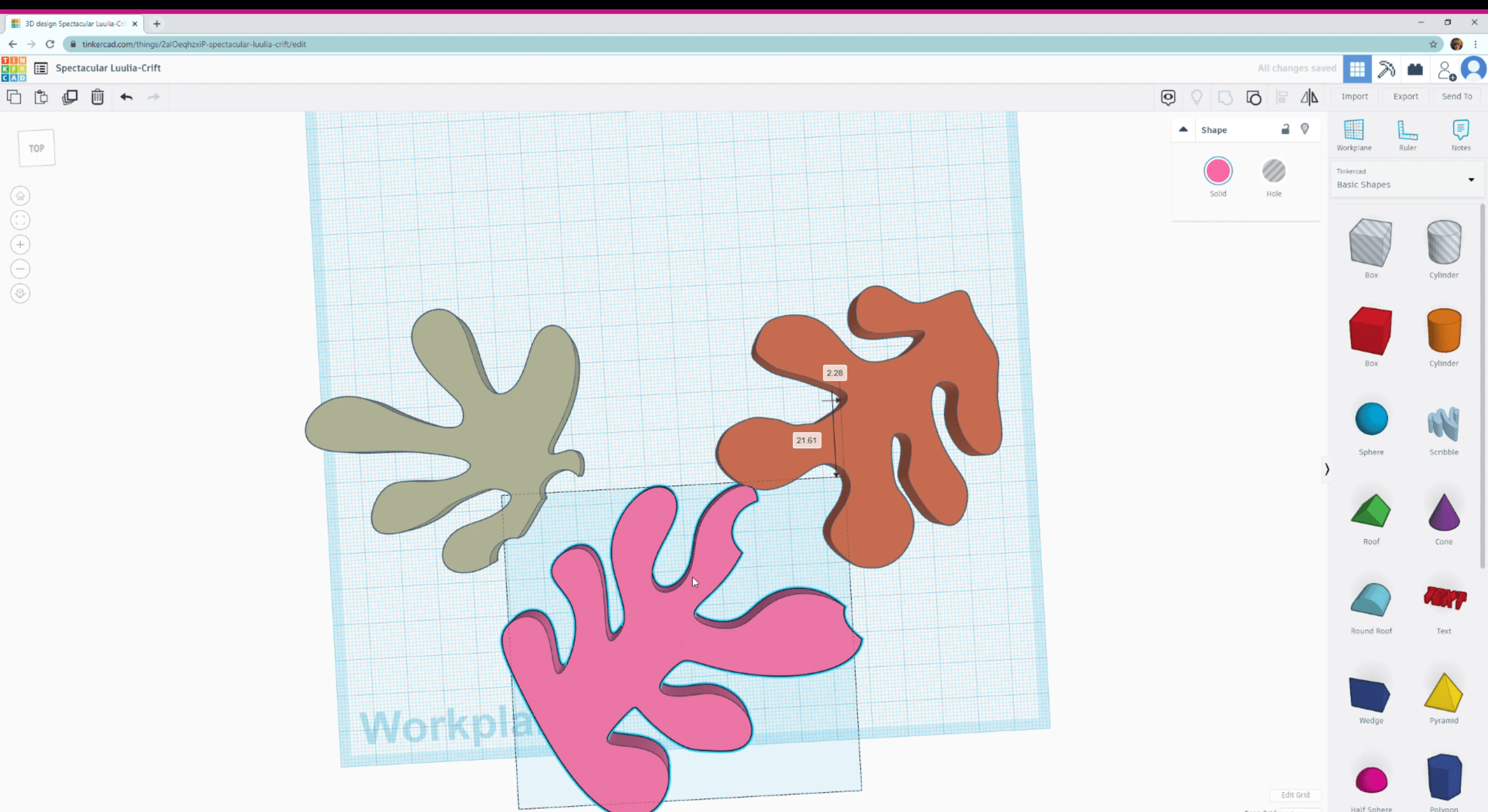 Matisse Inspired Statement Necklace Made From SVG in Tinkercad 9 Steps (with Pictures