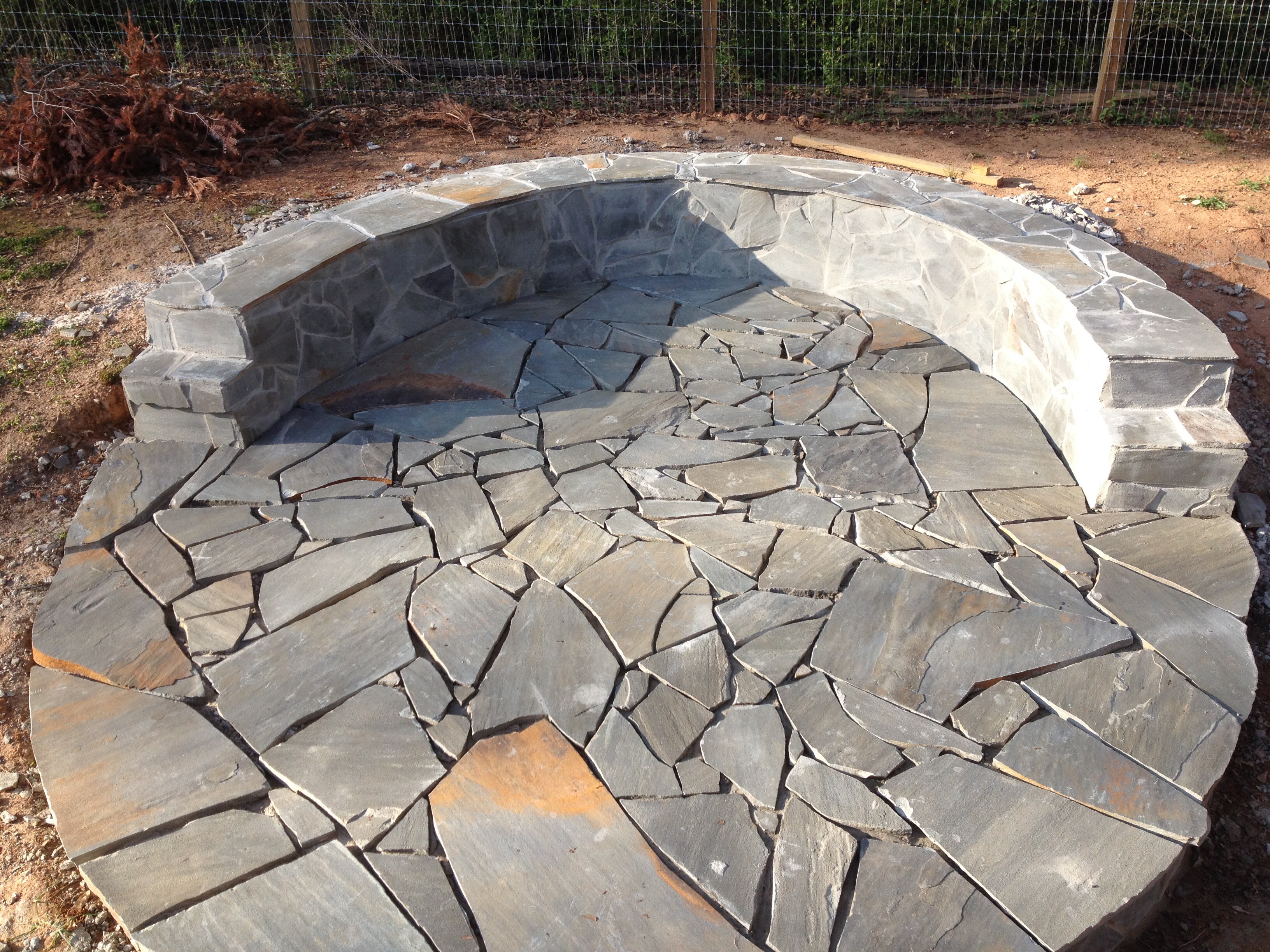 Stone Veneer Fire Pit Patio 11 Steps (with Pictures) Instructables