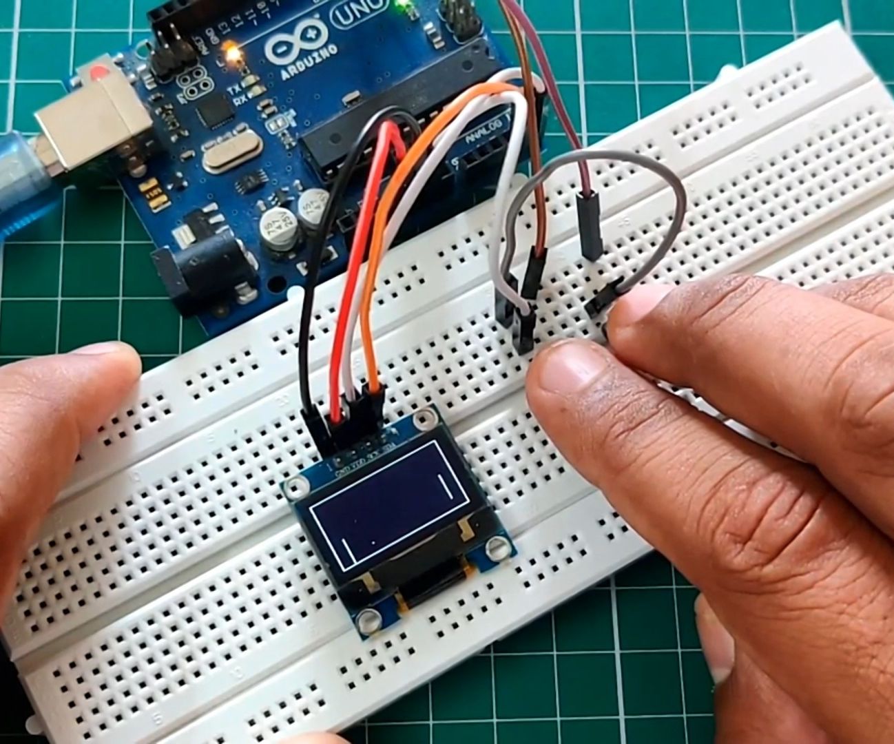 Play a PONG Game With Arduino Uno and OLED 0.96 SSD1306 Display 6