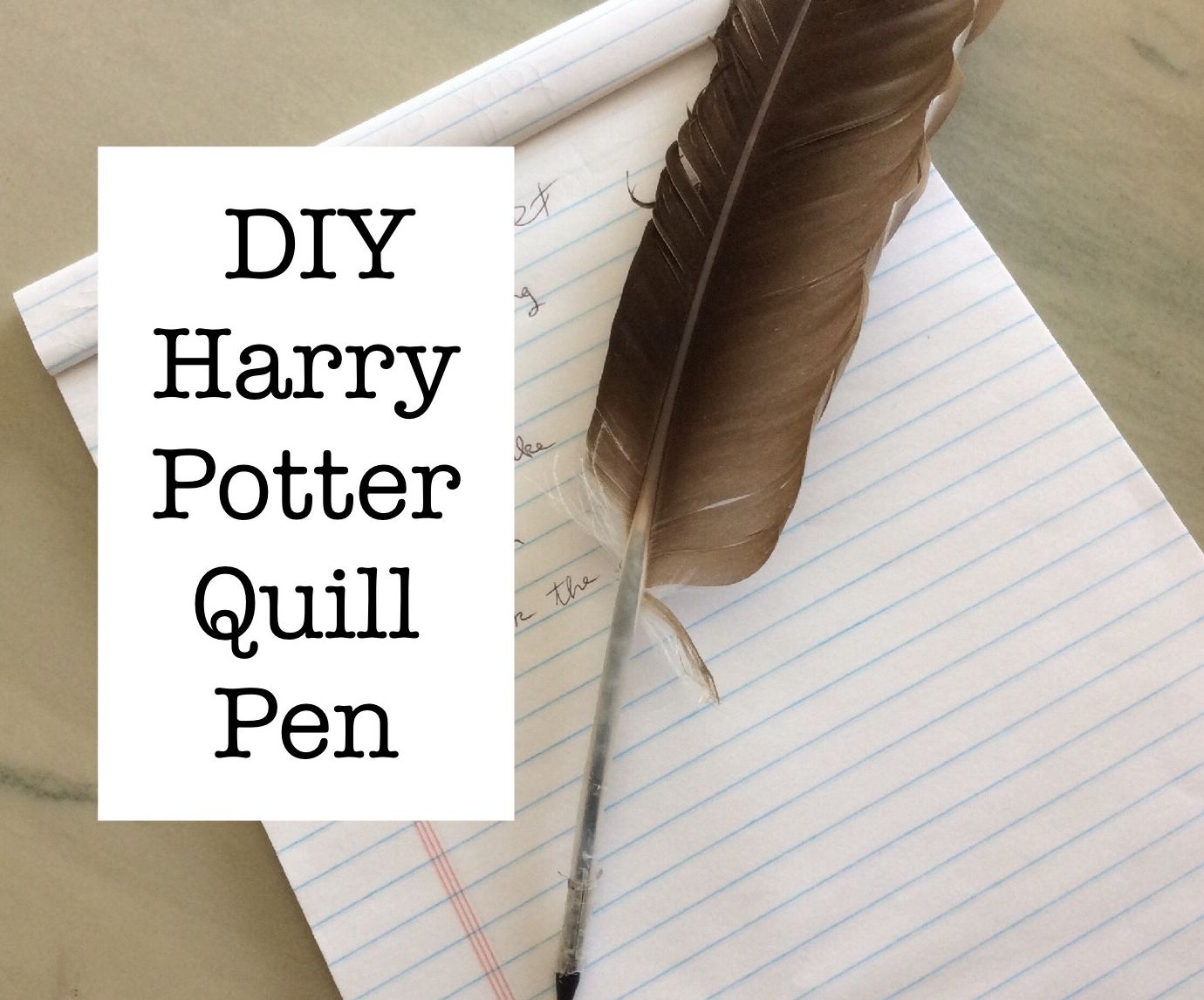 Handmade Harry Potter Quill Pen 2 Ways 4 Steps (with Pictures