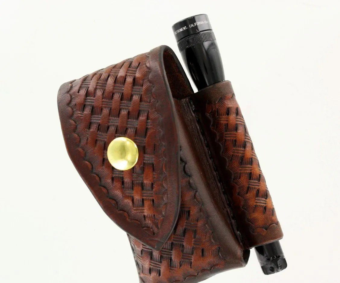 Leather Pouch for Leatherman Wave® and Mini Flashlight With Free