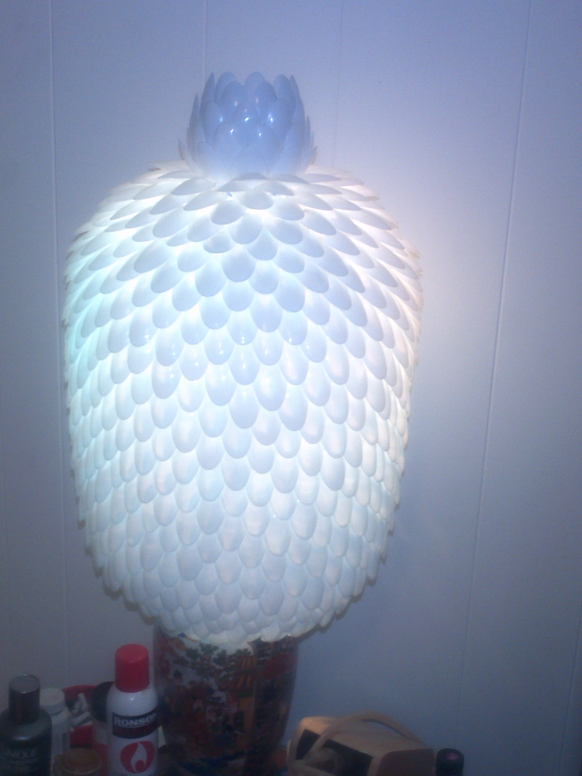 Plastic Spoon Pendant Light Instructables