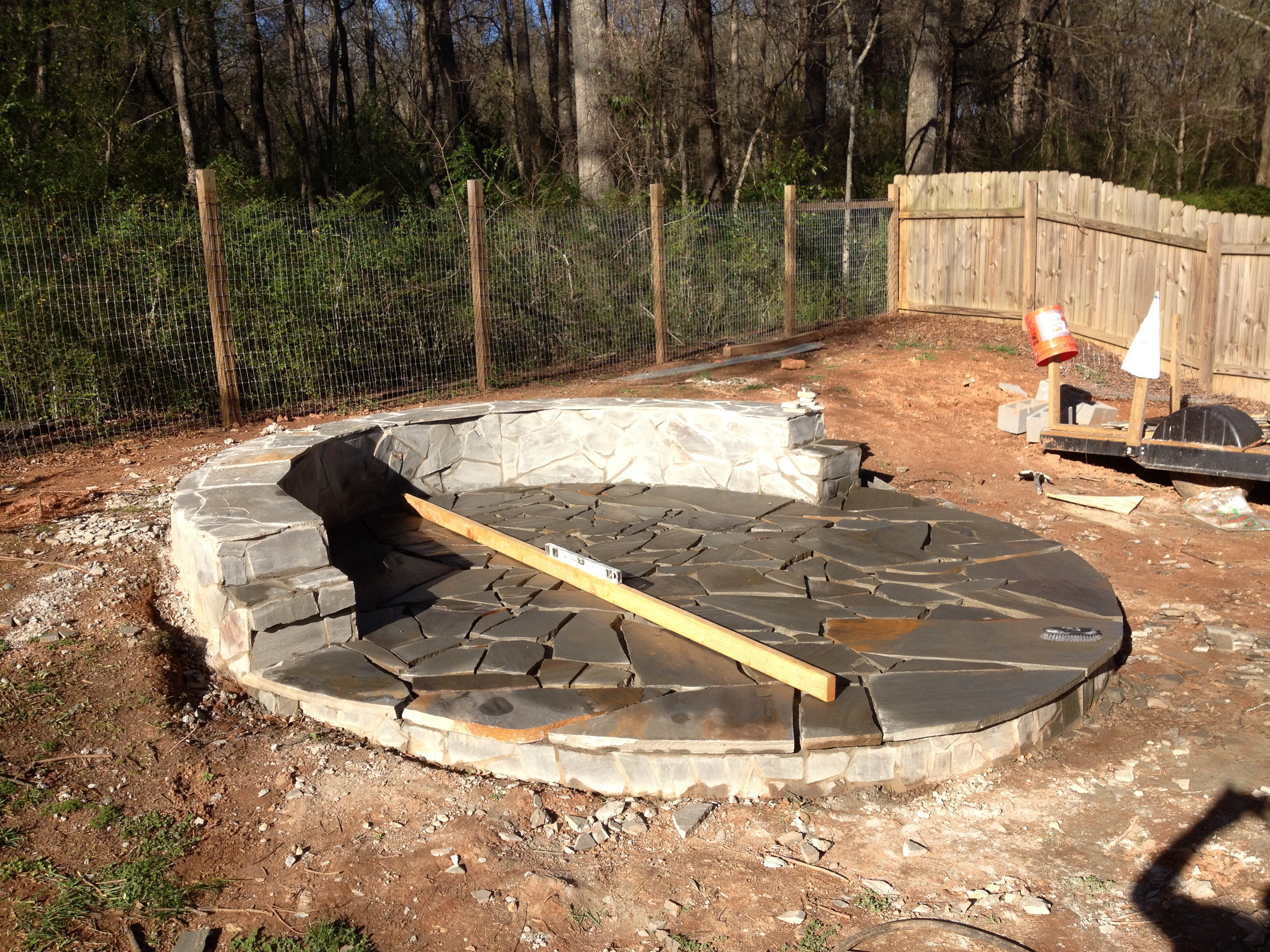 Stone Veneer Fire Pit Patio 11 Steps (with Pictures) Instructables