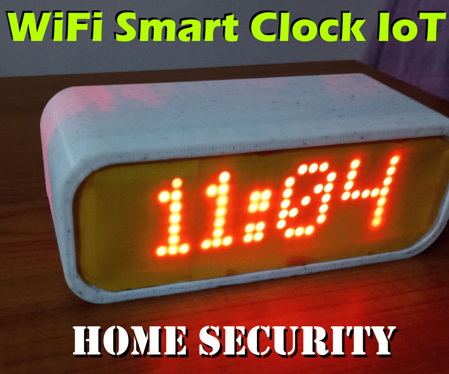 Home Security Smart Clock IoT Emergency App Notification 5 Steps