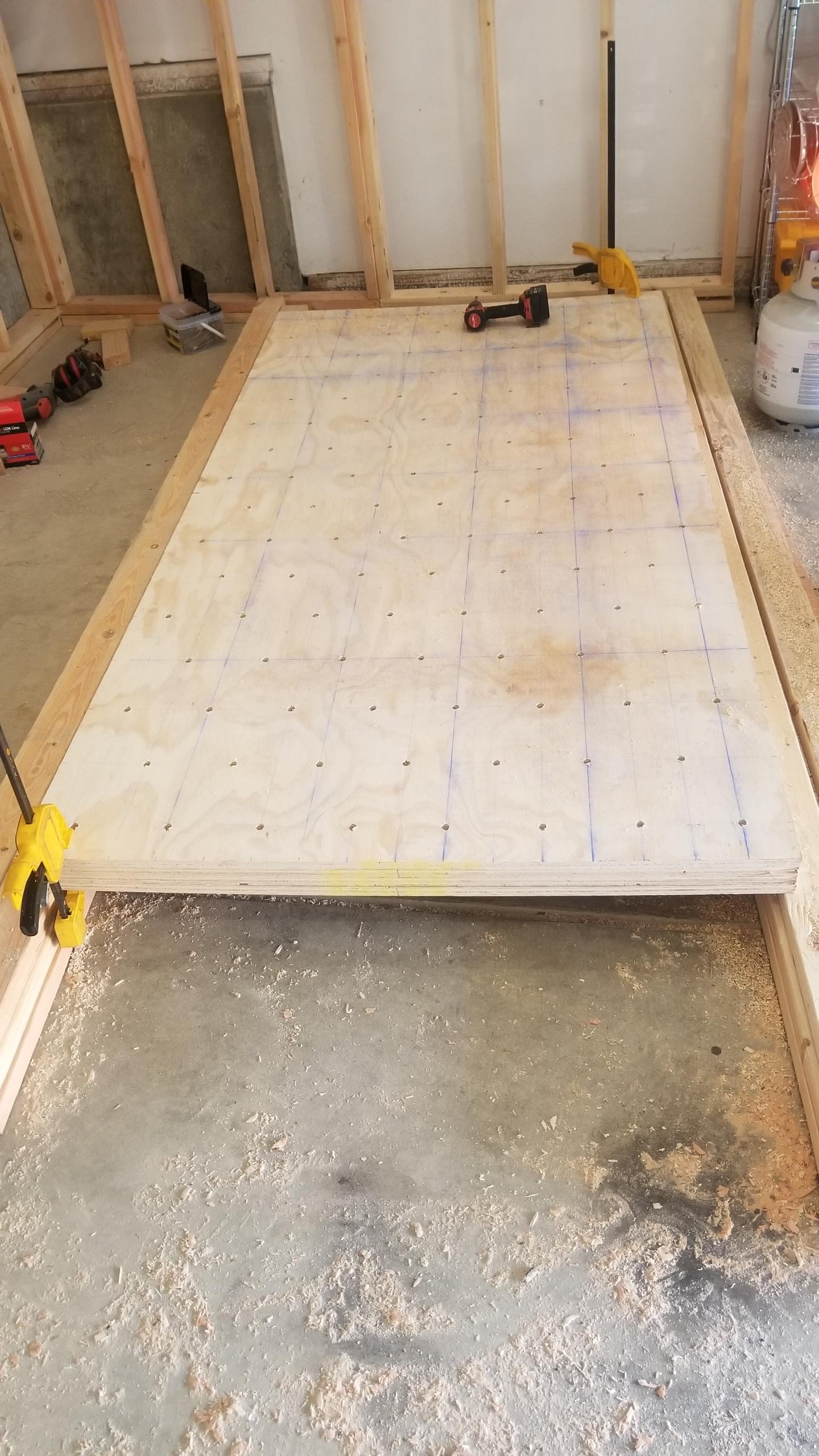 How to Build a Garage Bouldering Wall With Inside Storage Shelves 13