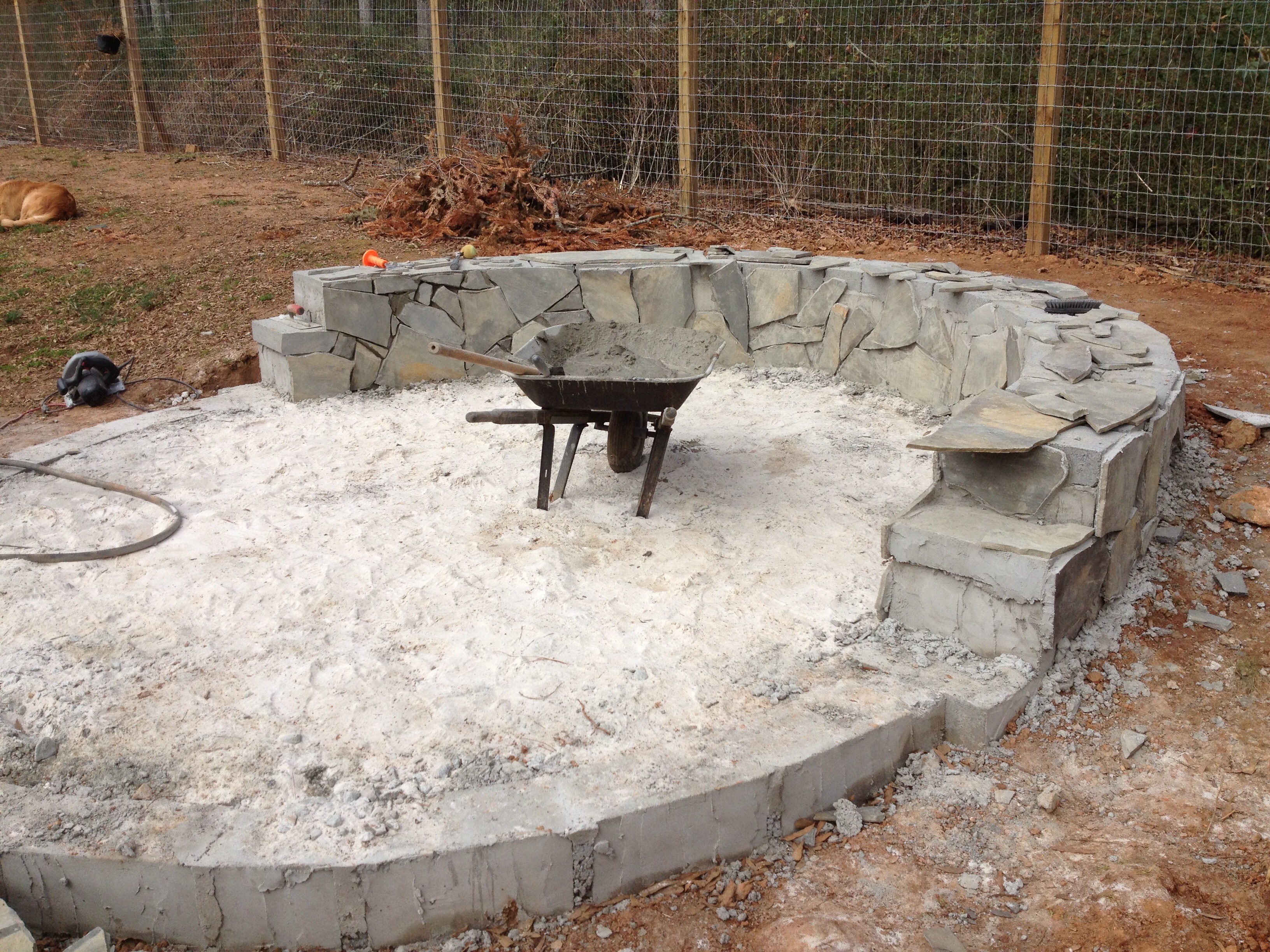 Stone Veneer Fire Pit Patio 11 Steps (with Pictures) Instructables