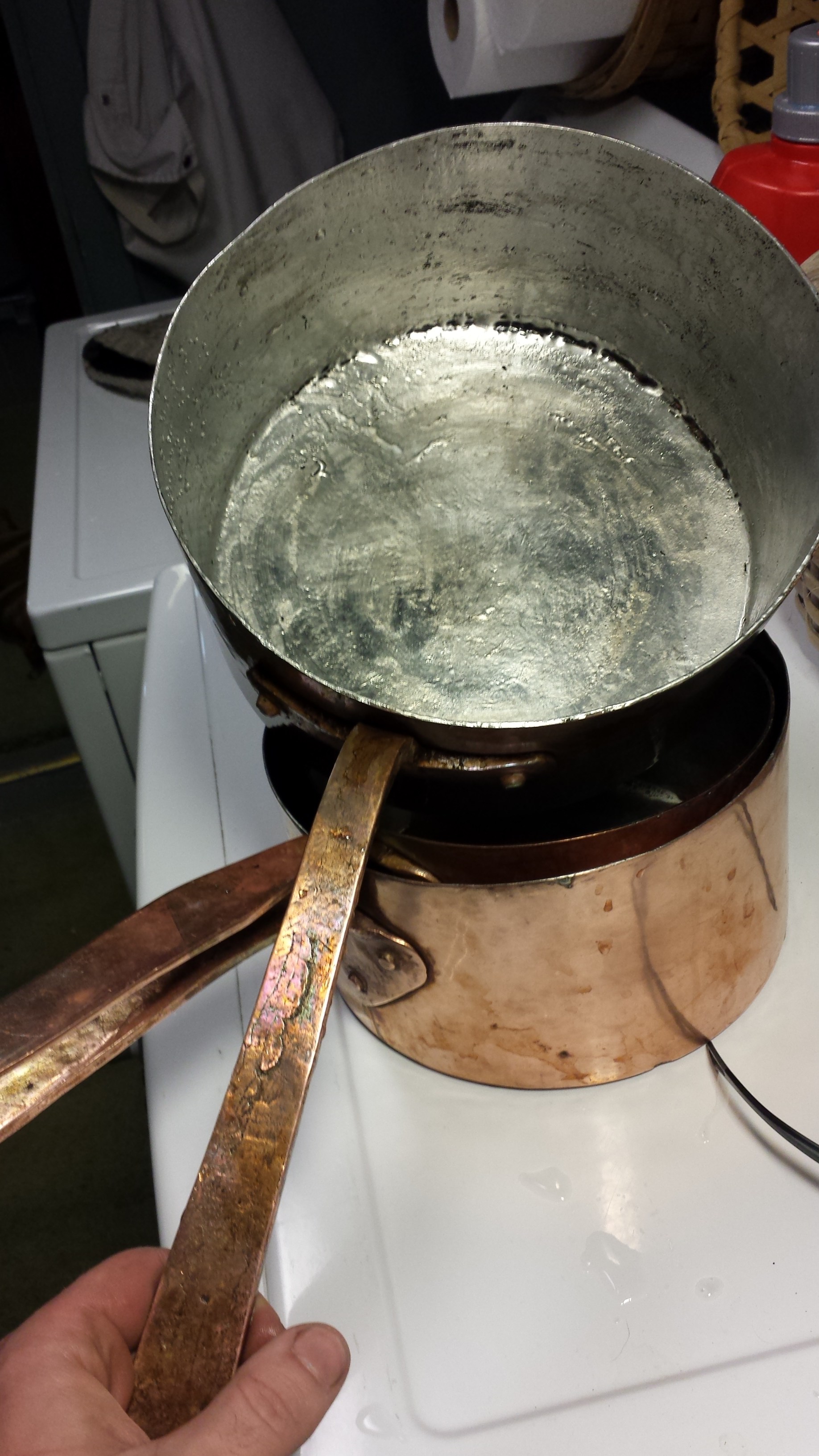 DIY Hand Wiped Tinning of Old Copper Pots/Pans Step by Step