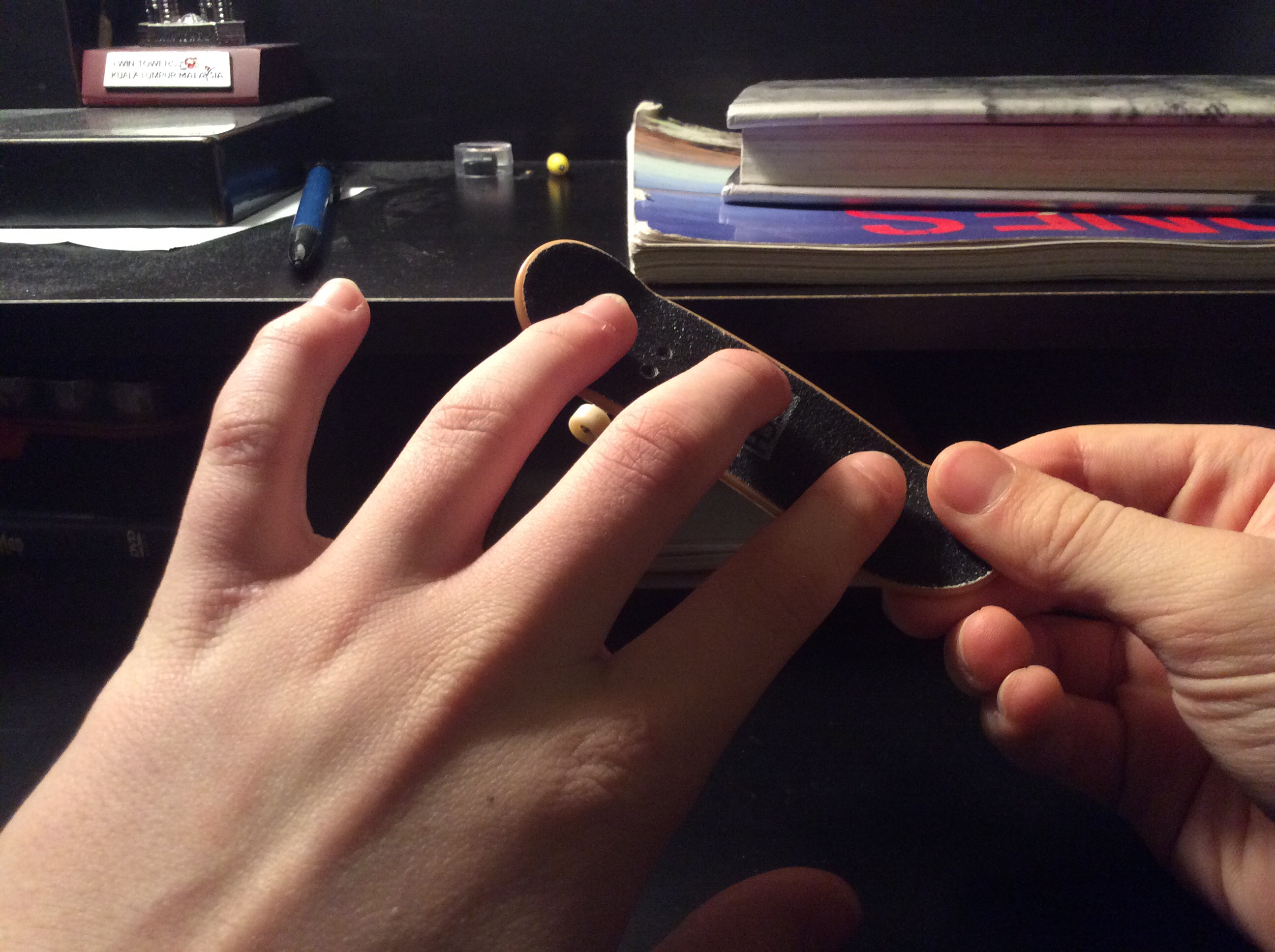 How to Ollie on a Tech Deck 4 Steps Instructables