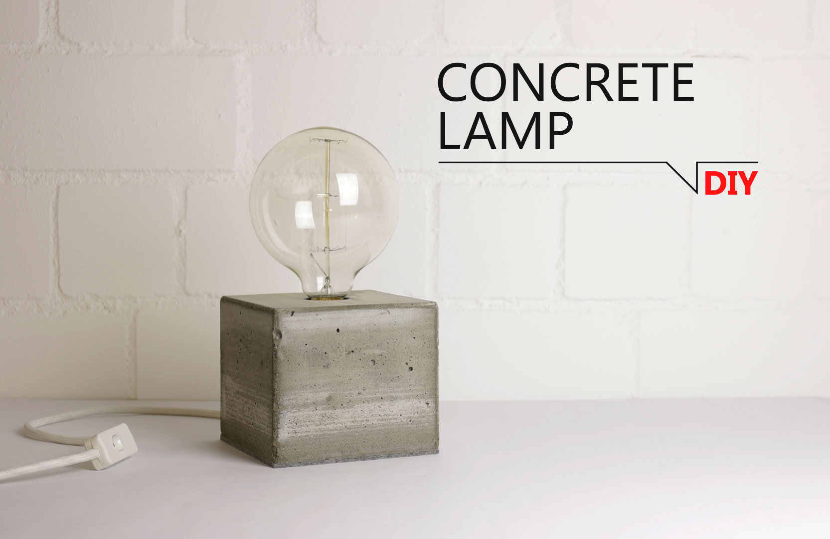 DIY Concrete Lamp 9 Steps (with Pictures) Instructables