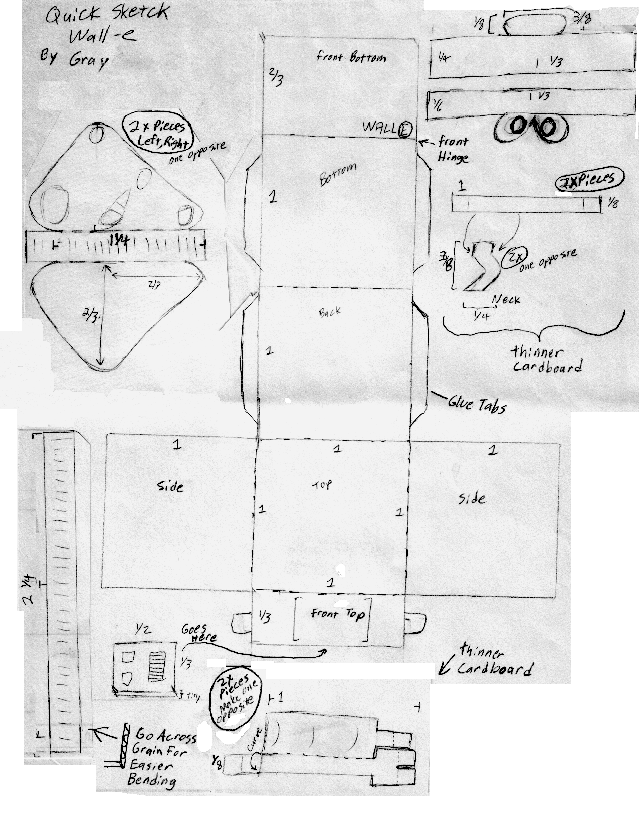 Cardboard WallE 3 Steps Instructables