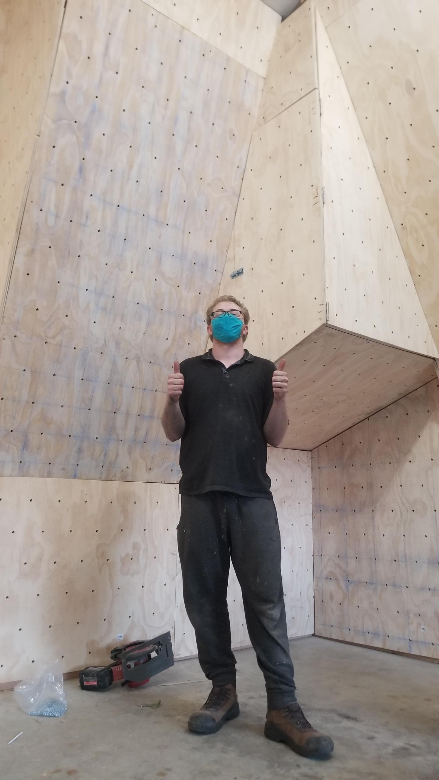 How to Build a Garage Bouldering Wall With Inside Storage Shelves 13