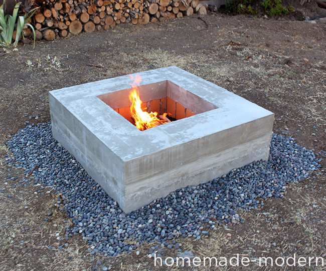 HomeMade Modern DIY Concrete Fire Pit 22 Steps (with Pictures