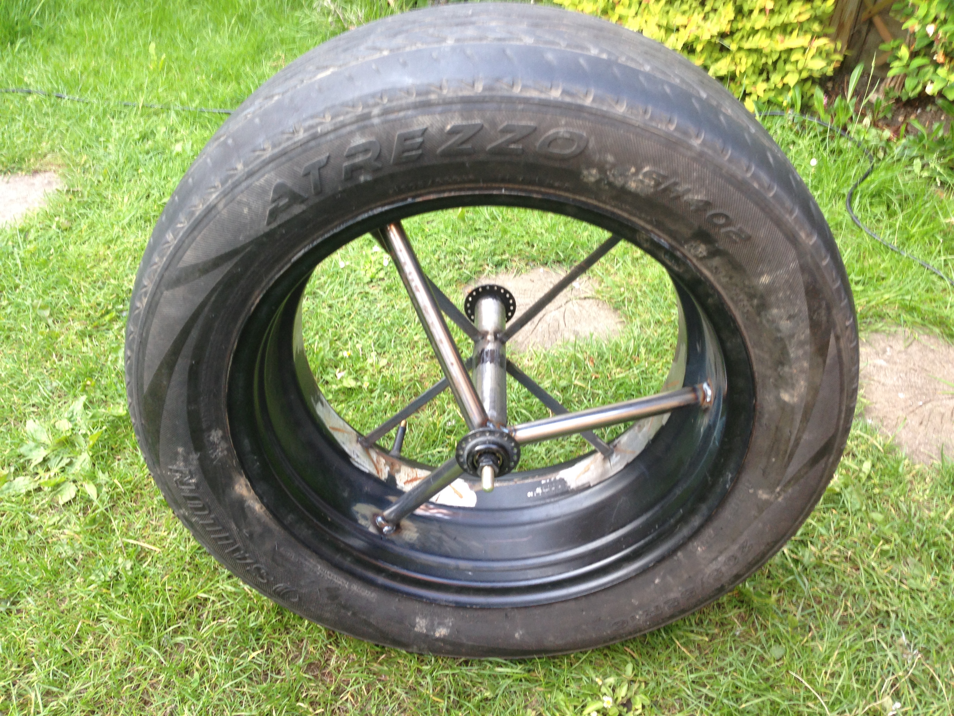 Car Wheel Bicycle - the Learn to Weld Project : 8 Steps (with Pictures