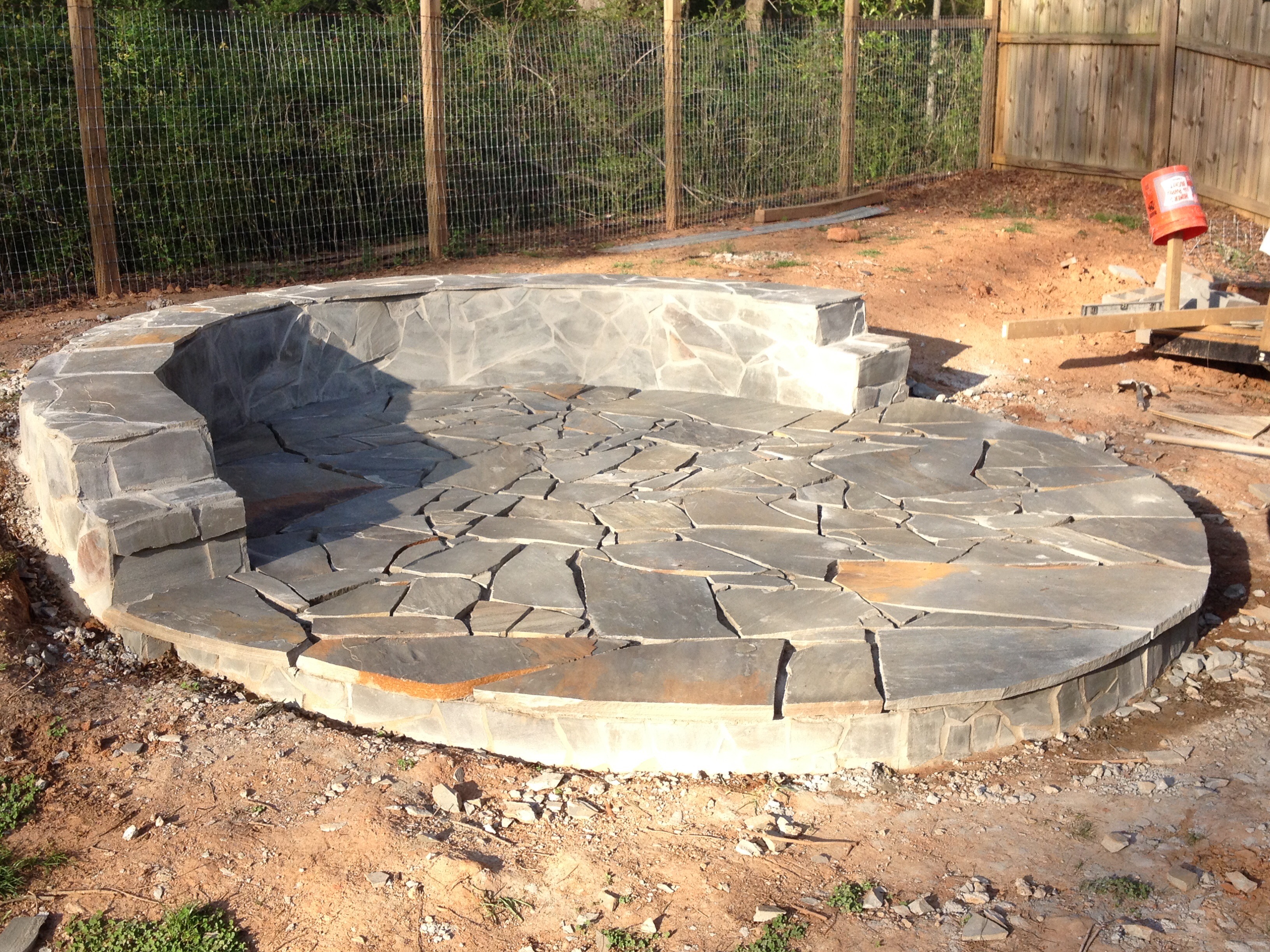 Stone Veneer Fire Pit Patio 11 Steps (with Pictures) Instructables