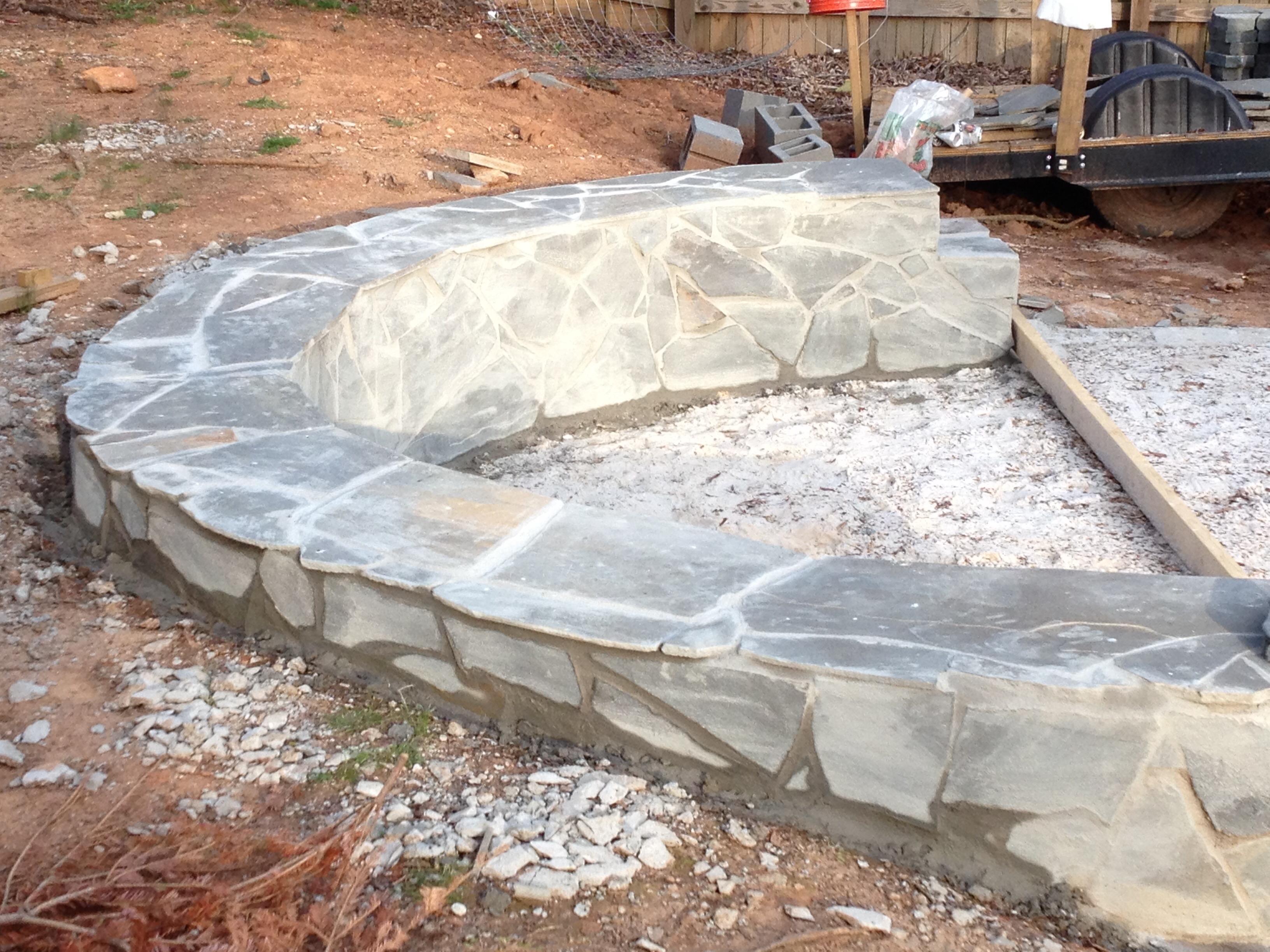 Stone Veneer Fire Pit Patio 11 Steps (with Pictures) Instructables