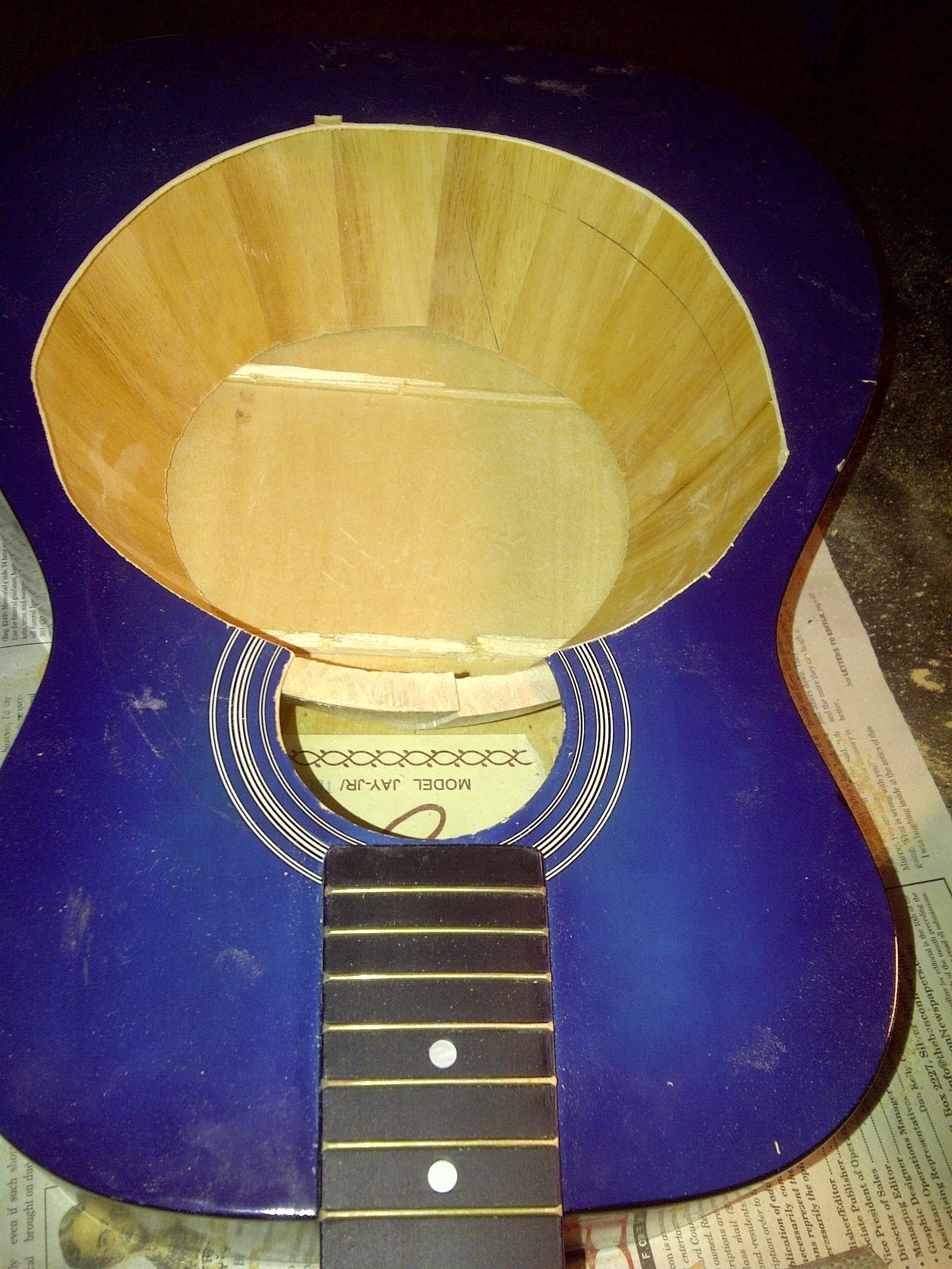 Converting a Cheap Acoustic Guitar to a Cheap Resonator Guitar 7