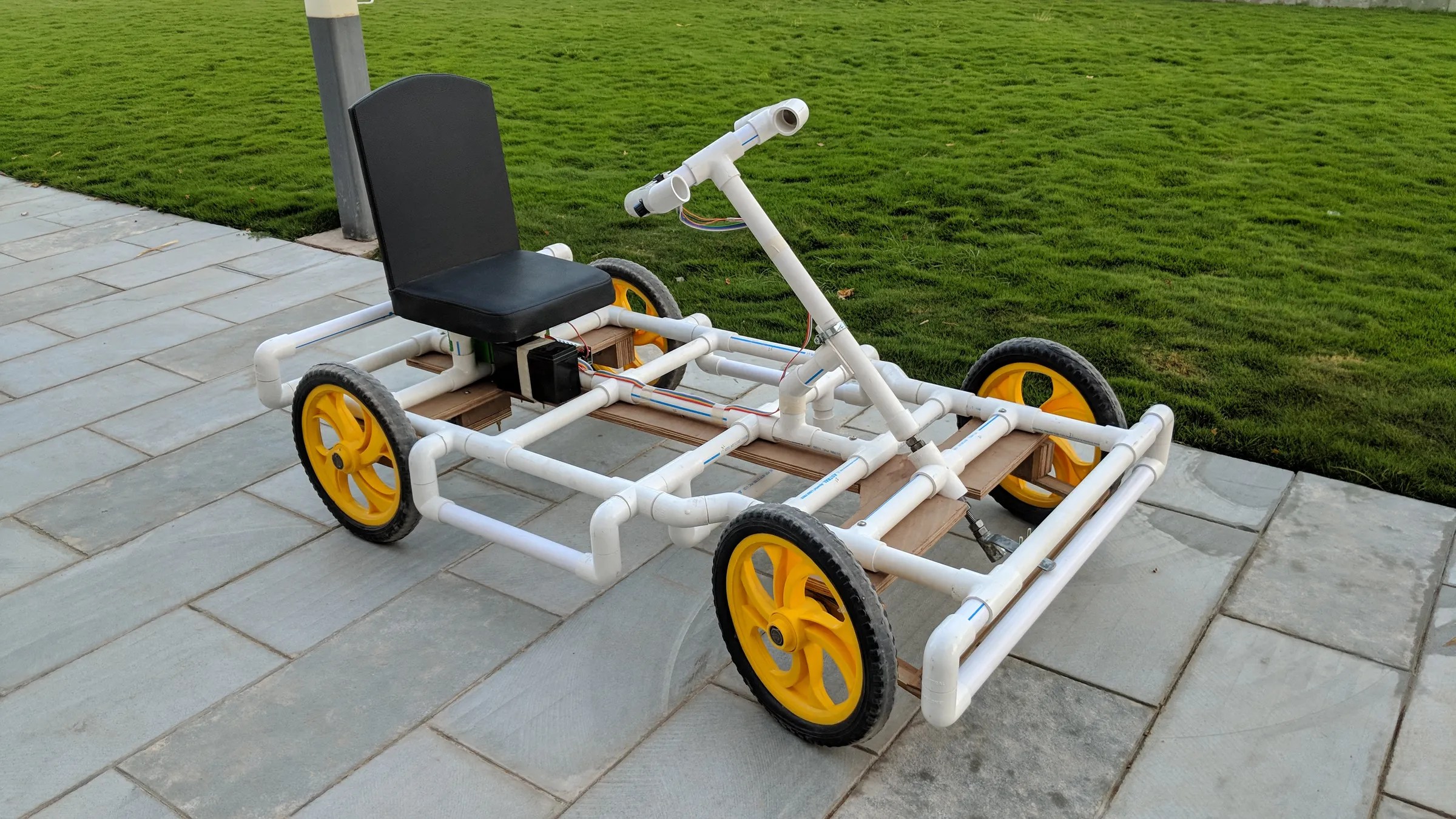 How to Make a Go Kart / Electric Car Using PVC Pipe at Home 7 Steps