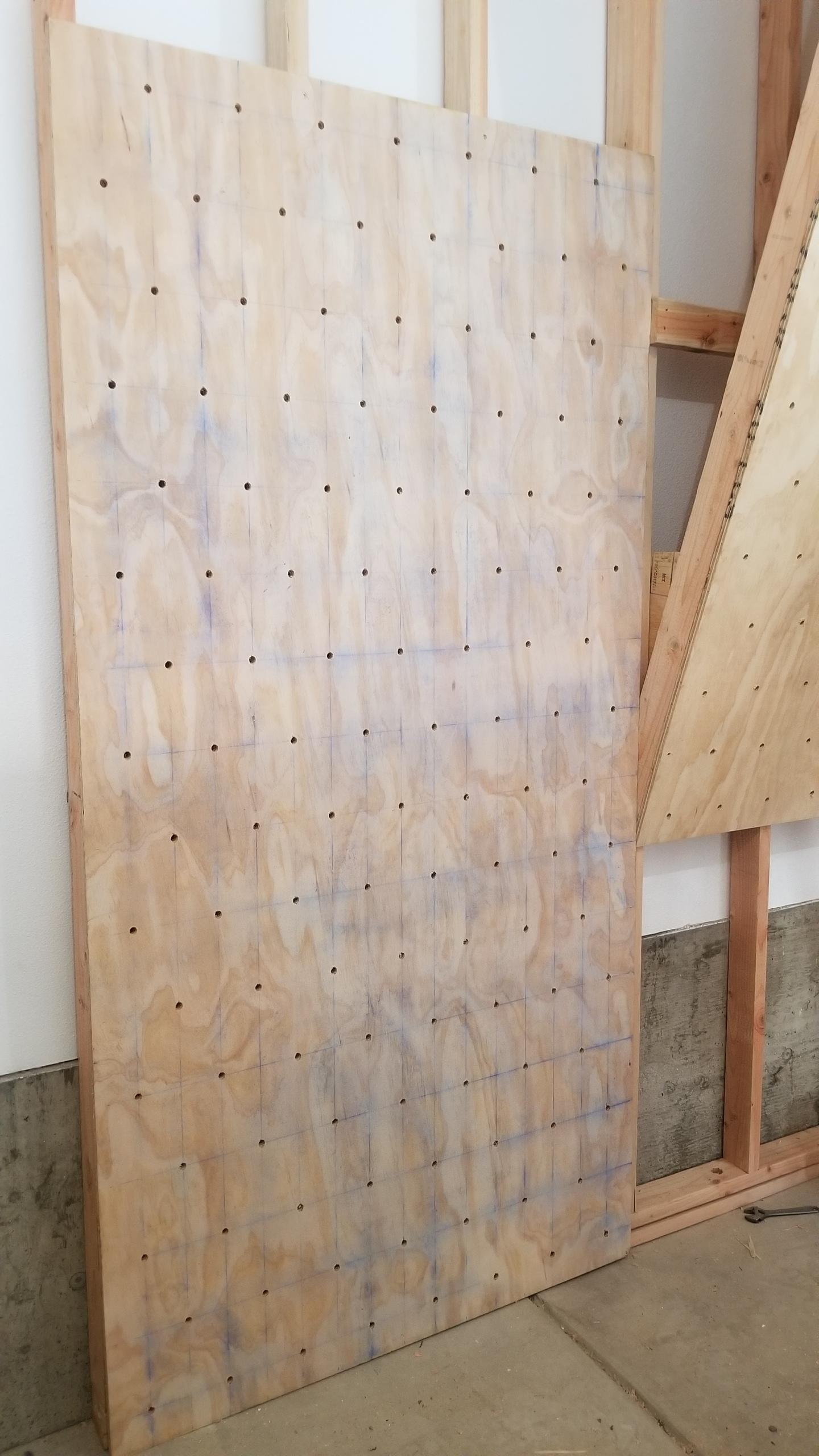 How to Build a Garage Bouldering Wall With Inside Storage Shelves 13