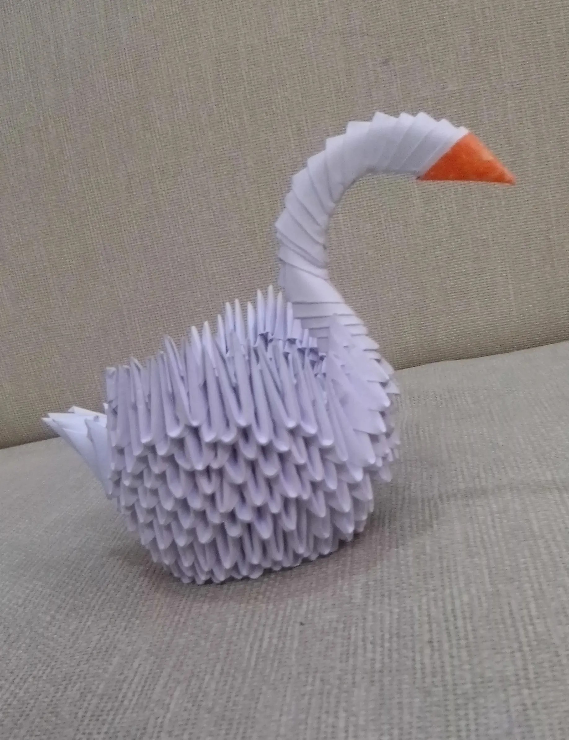 3d origami swan easy step by step