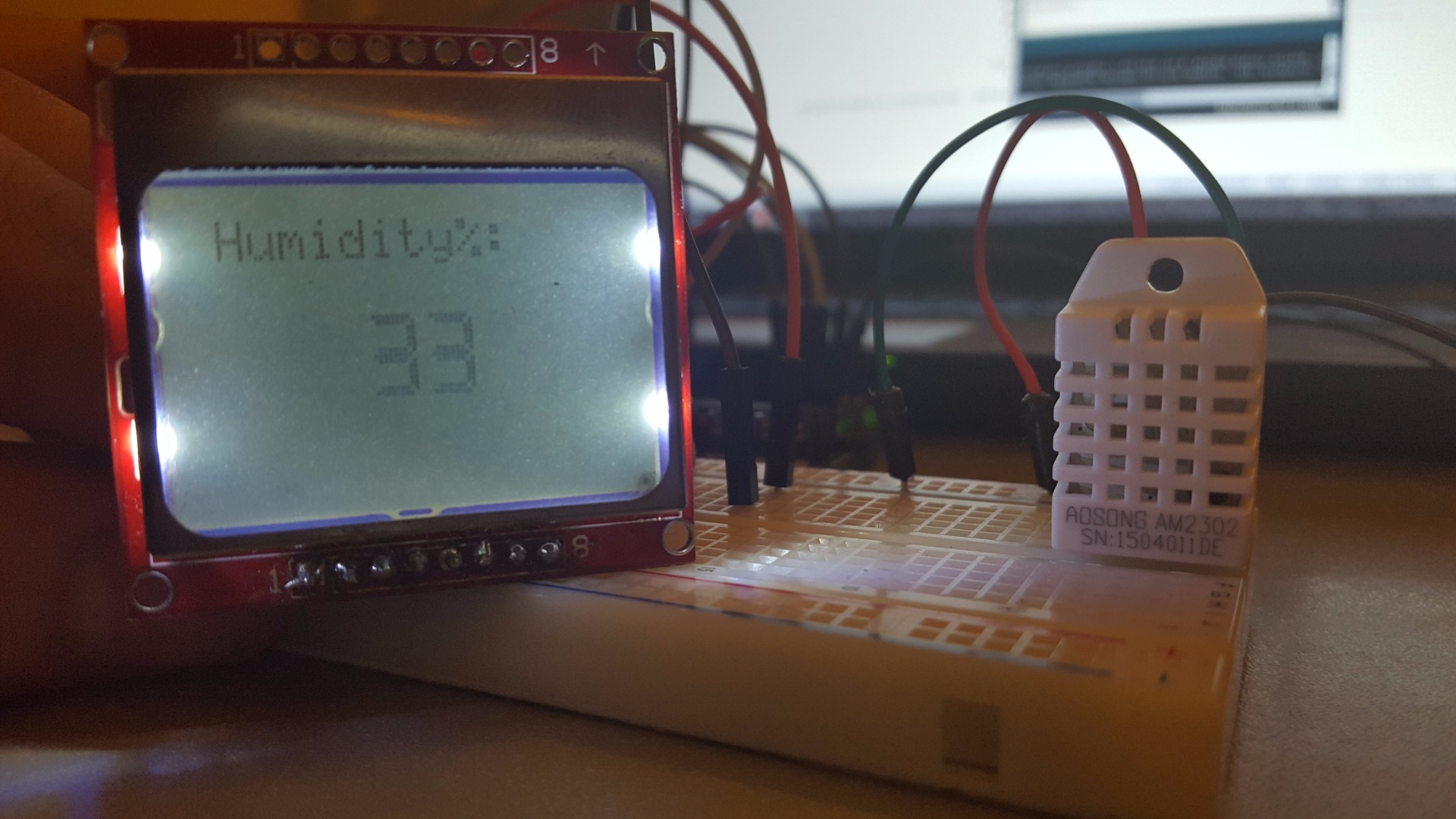 Arduino DHT22 Nokia 5110 Thermometer 3 Steps Instructables