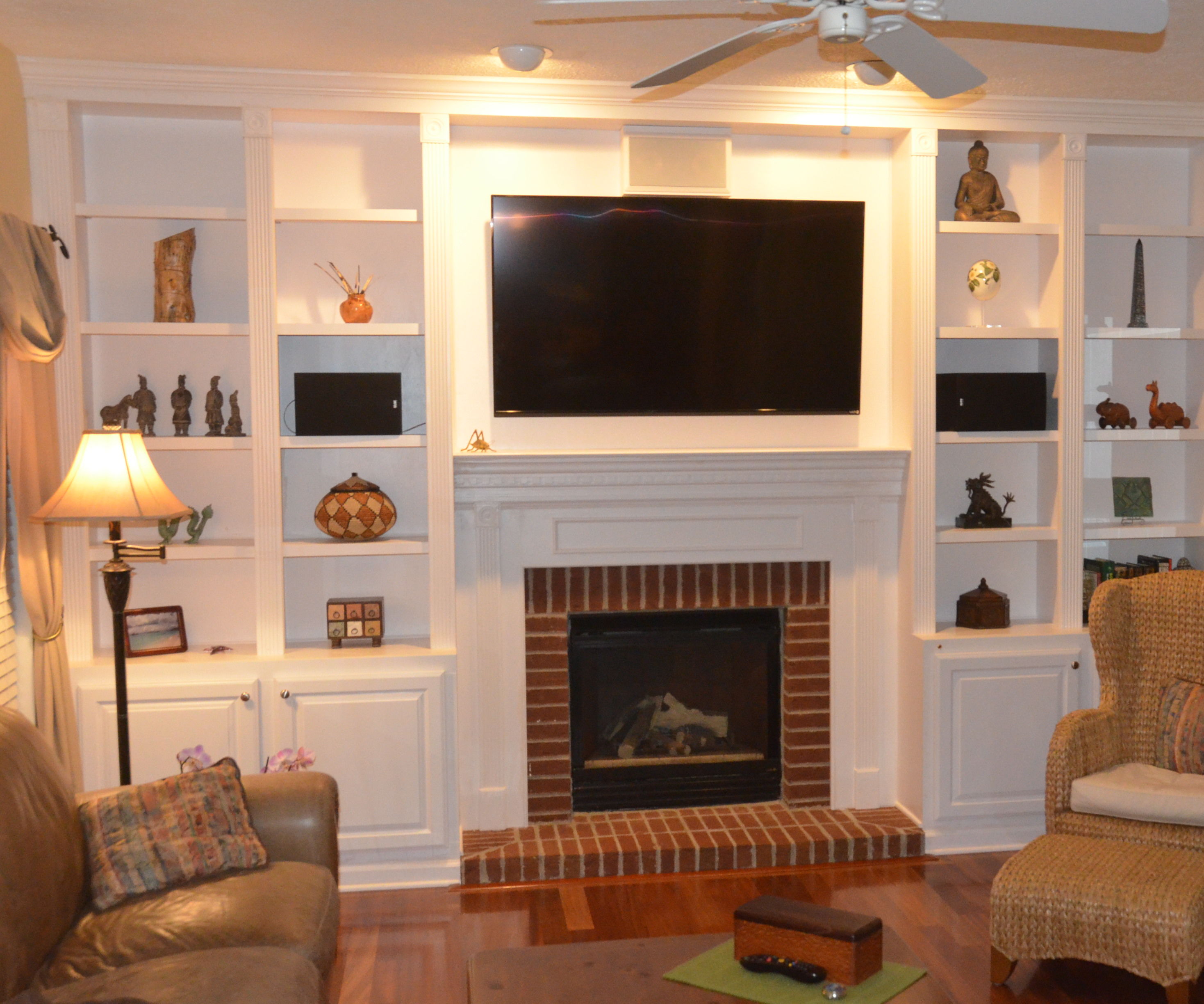 Diy Shelves Beside Fireplace Fireplace Ideas