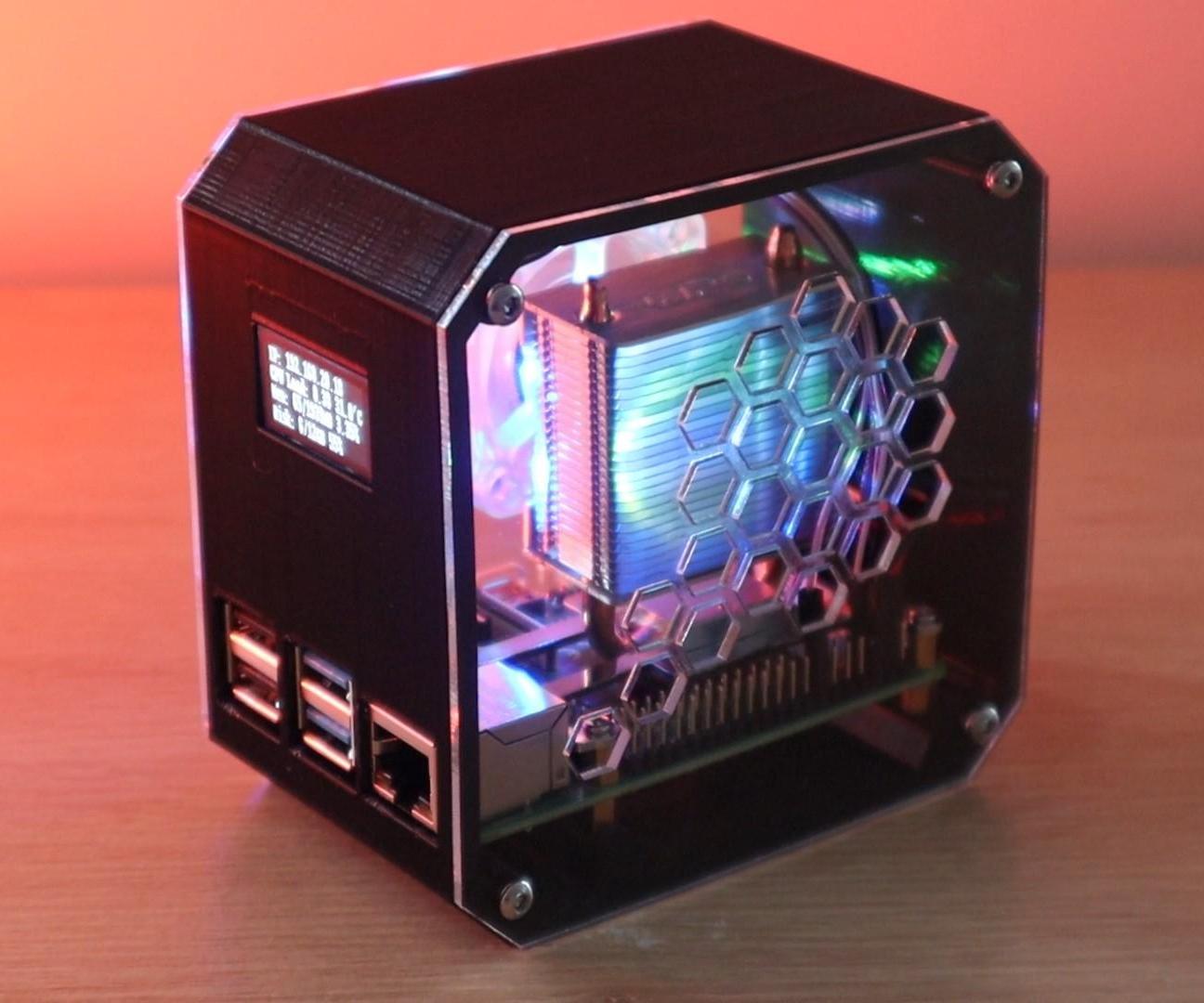 DIY Raspberry Pi Desktop Case With Stats Display 9 Steps